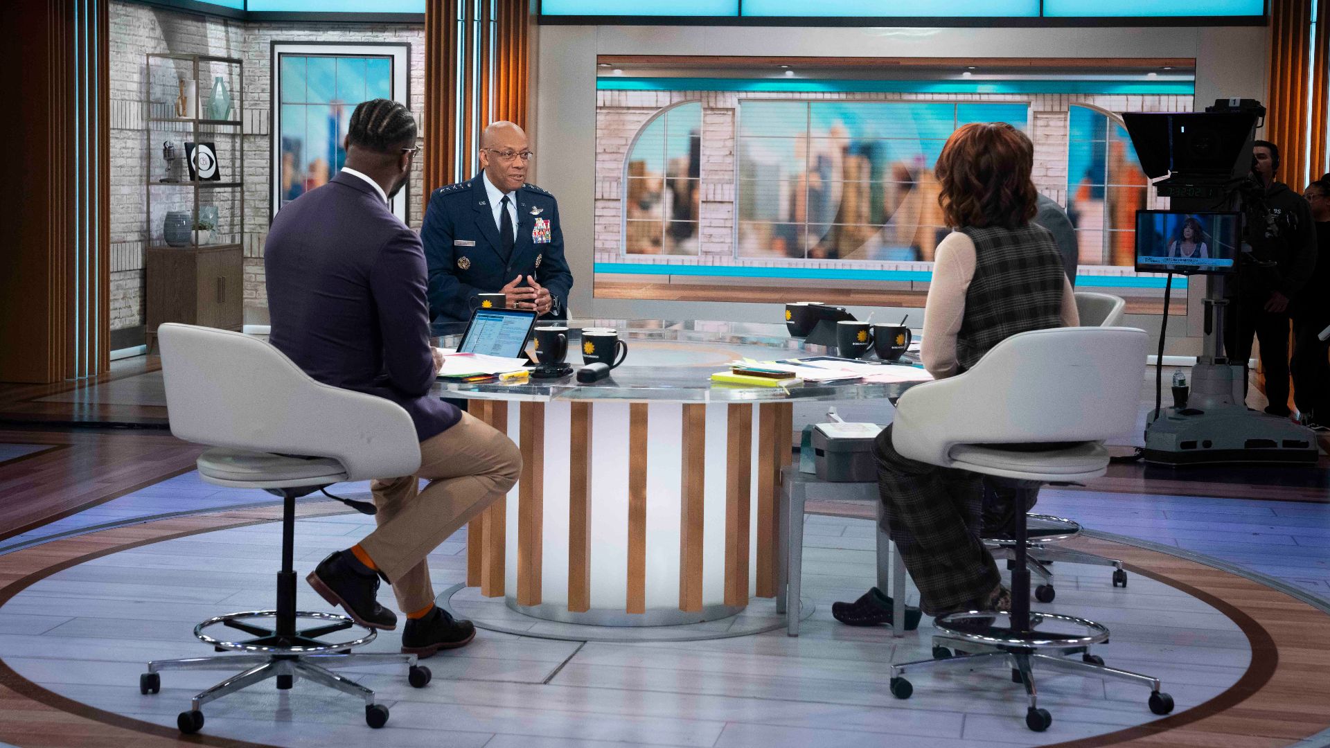 Gen. CQ Brown, Jr., Chairman of the Joint Chiefs of Staff, speaks with CBS Mornings in New York, New York, April 12, 2024. (DOD photo by Chief Mass Communication Specialist James Mullen)
