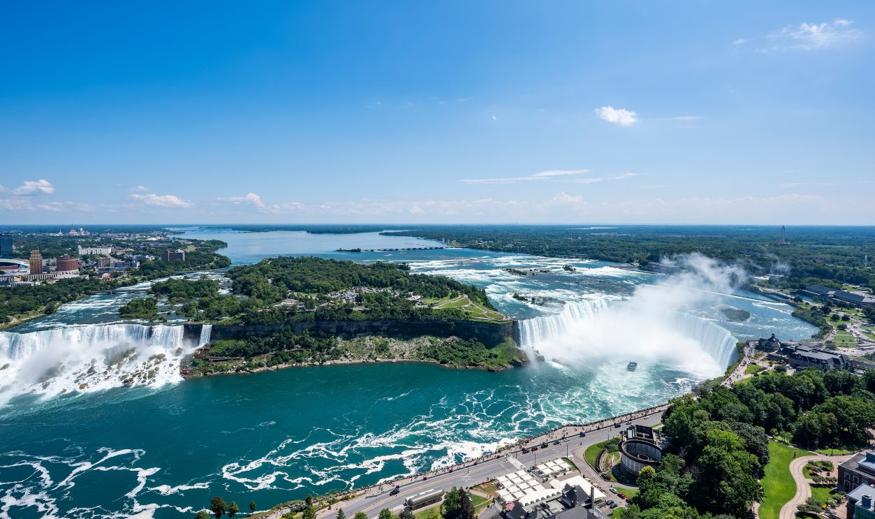 View of the Niagara falls from canadian side
