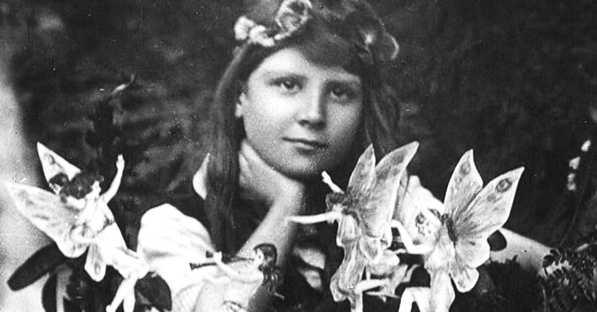 Frances Griffiths with Fairies
