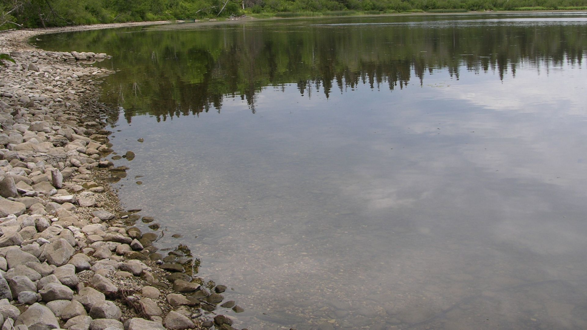 Moon Lake shoreline in Riding Mountain National Park, Manitoba