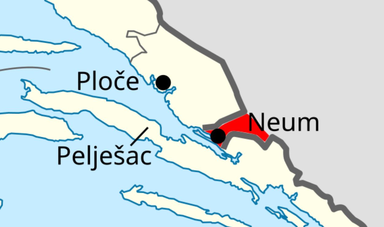 Neum strip location map