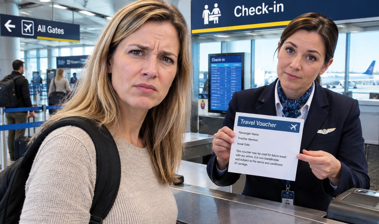 My airline offered $1,200 for volunteers to take a later flight, then gave me a much smaller voucher after I agreed