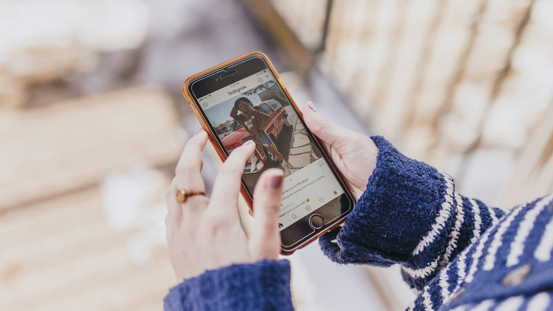 person holding phone