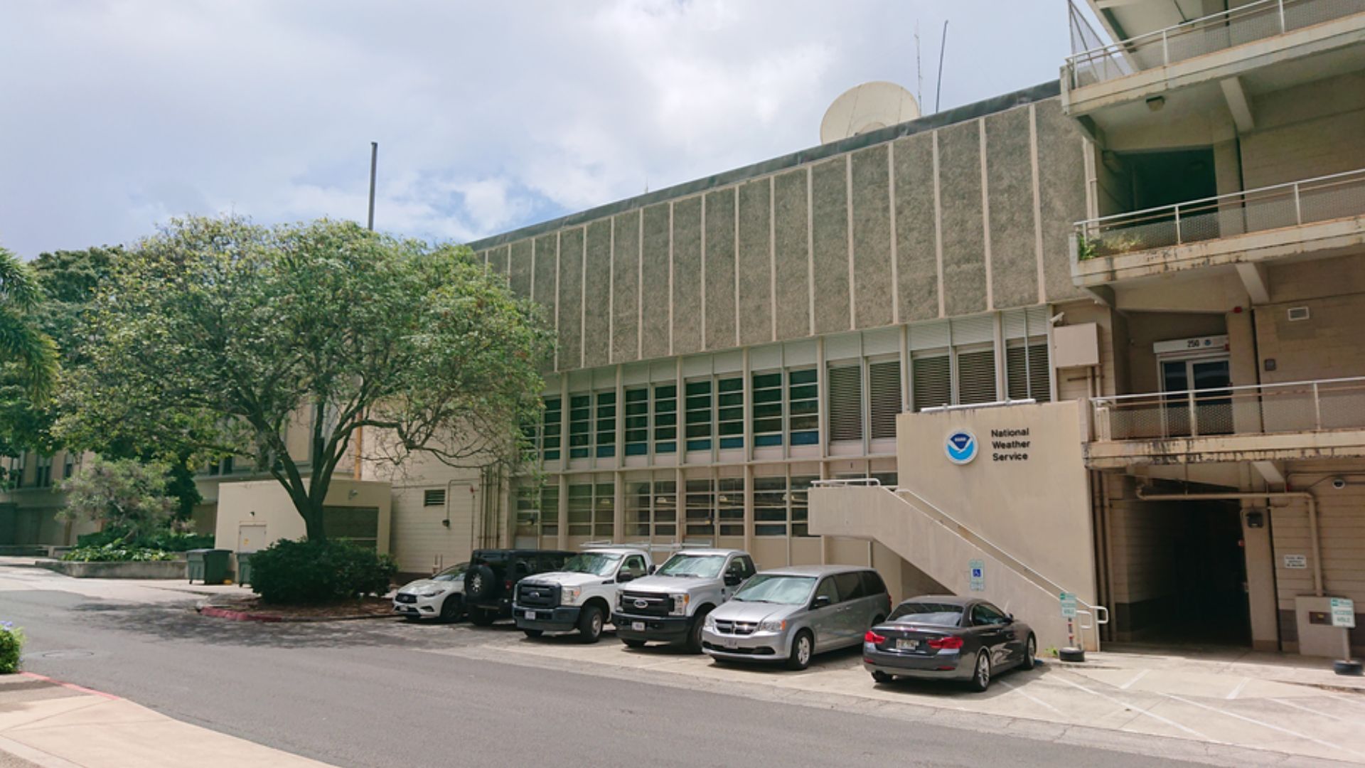 Central Pacific Hurricane Center and Honolulu's Weather Forecast Office building of the US National Weather Service.