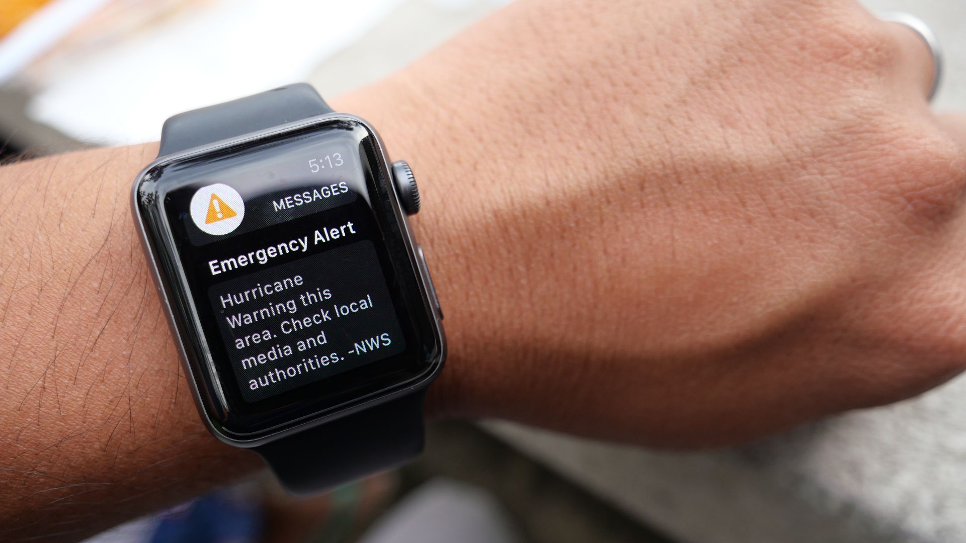 Emergency alert from the National Weather Service.