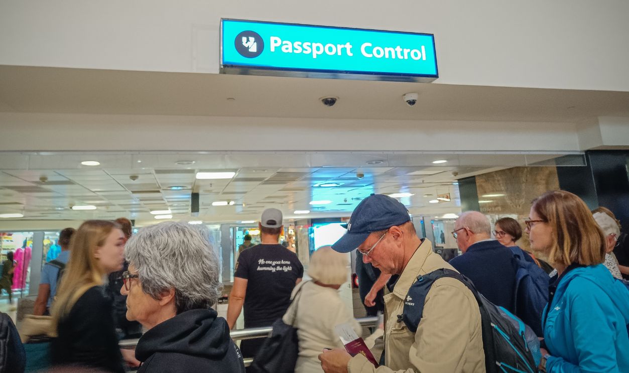 johannesburg, Gauteng, South Africa - 11122024: going through customs at Johannesberg airport