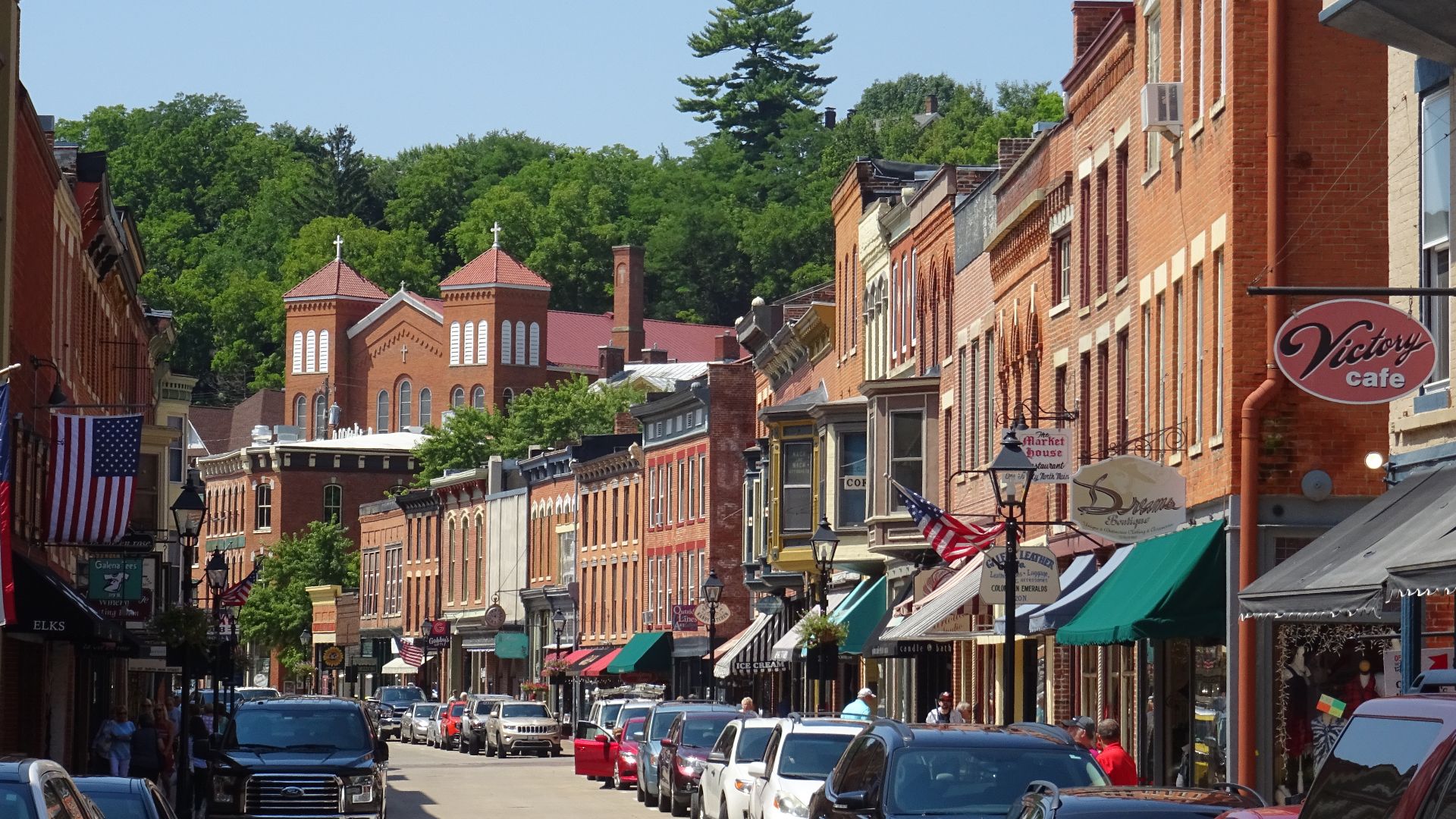 Looking west on Main Street, Galena, Illinois, United States.