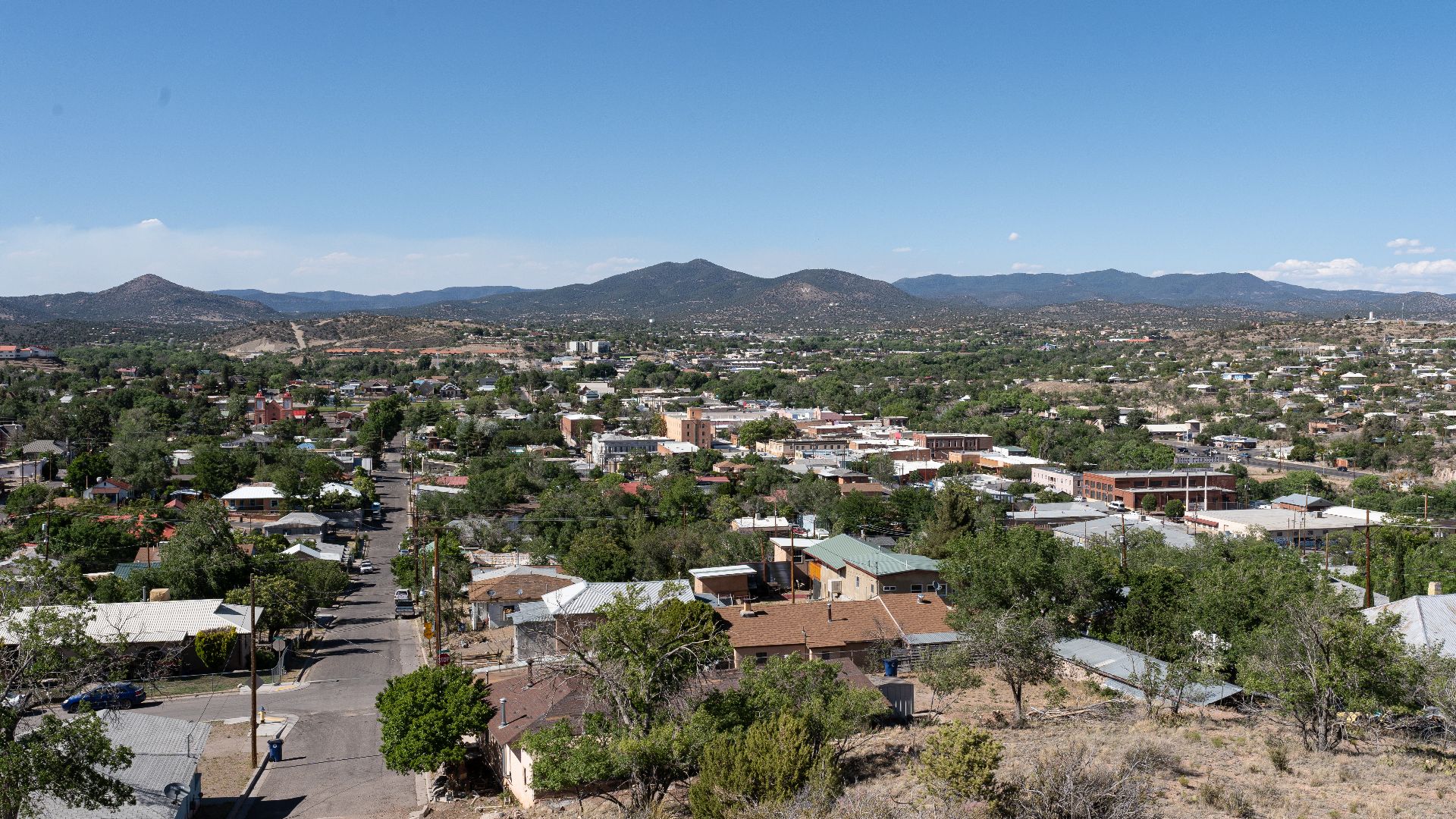 Overlooking downtown Silver City, New Mexico from Boston Hill