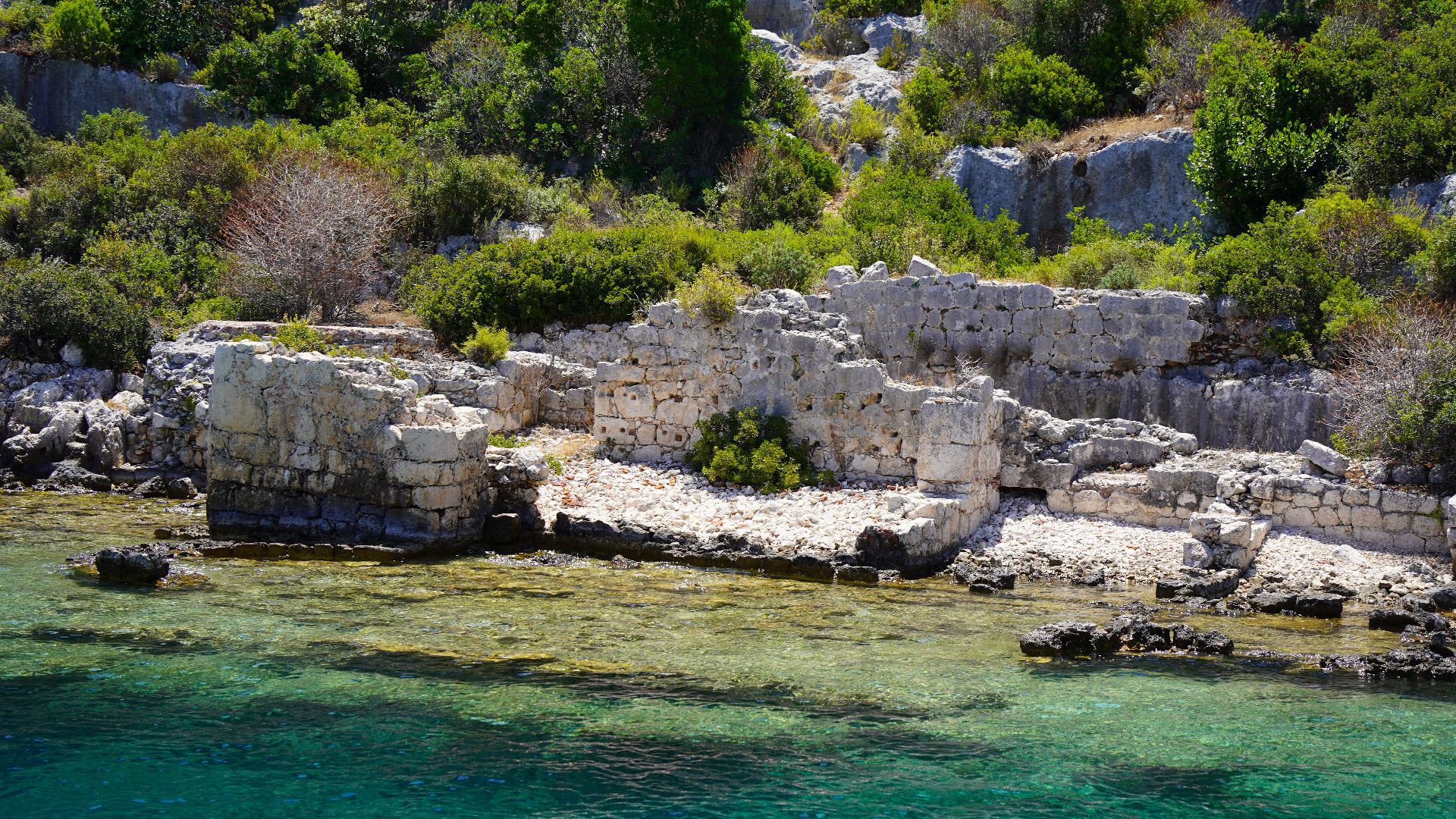 Second century ruins in Simena, Kekova.