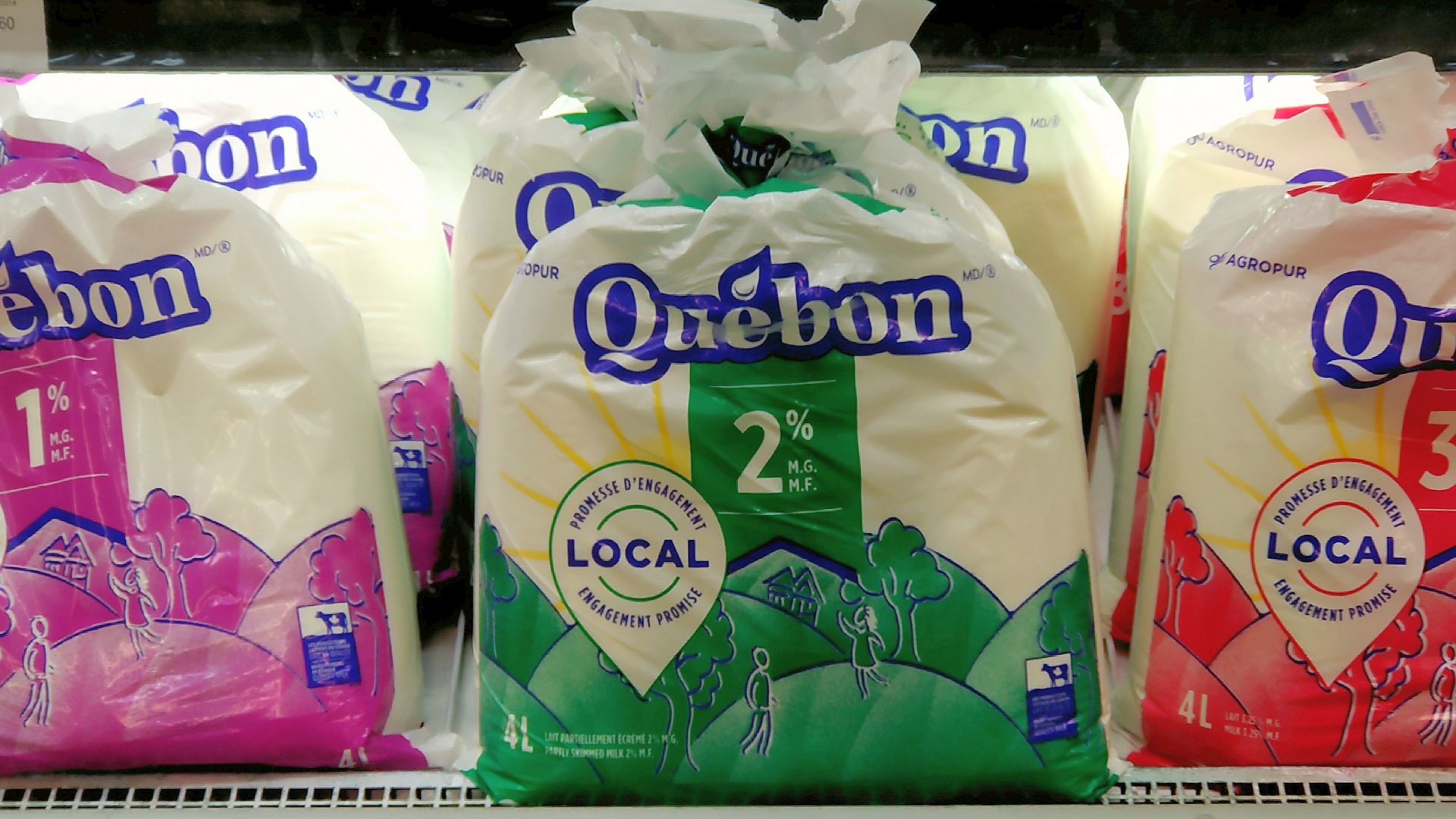 Four litre bagged milk in Quebec.