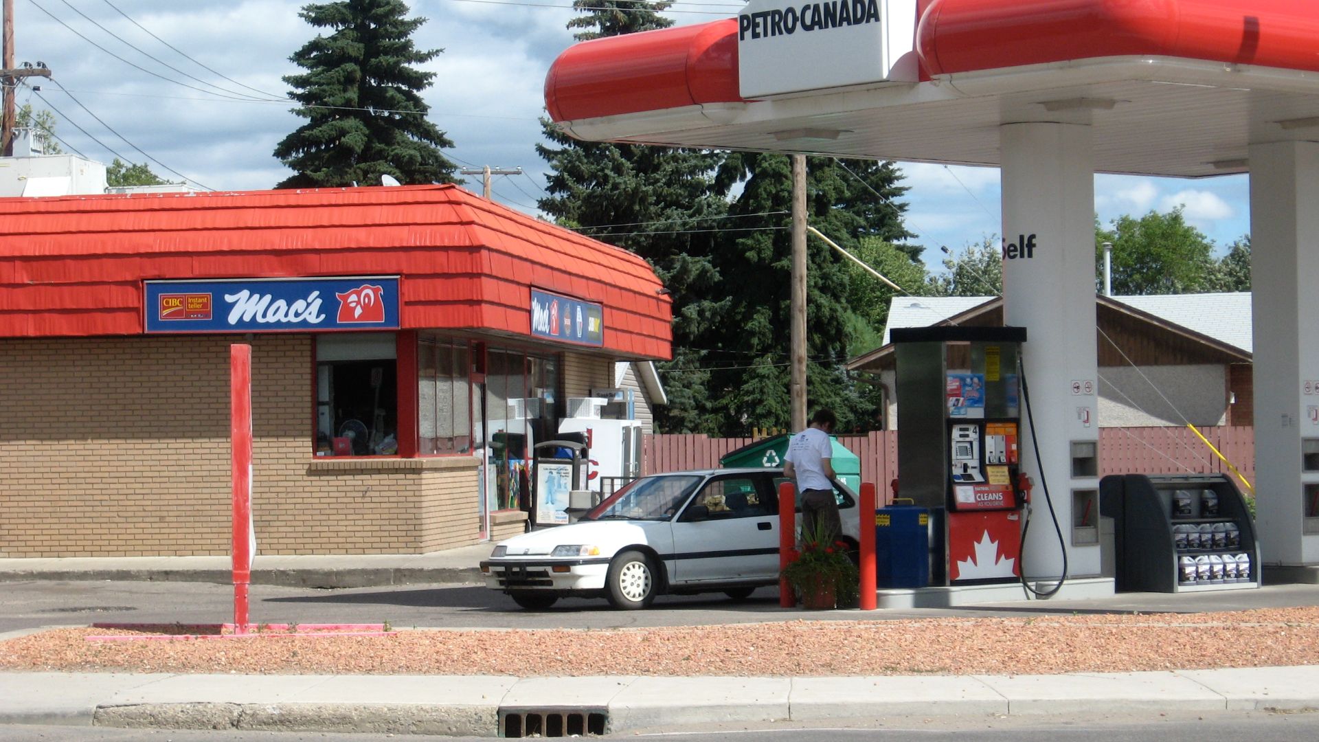 what Canadians call a gasbar, with attendand convenience store