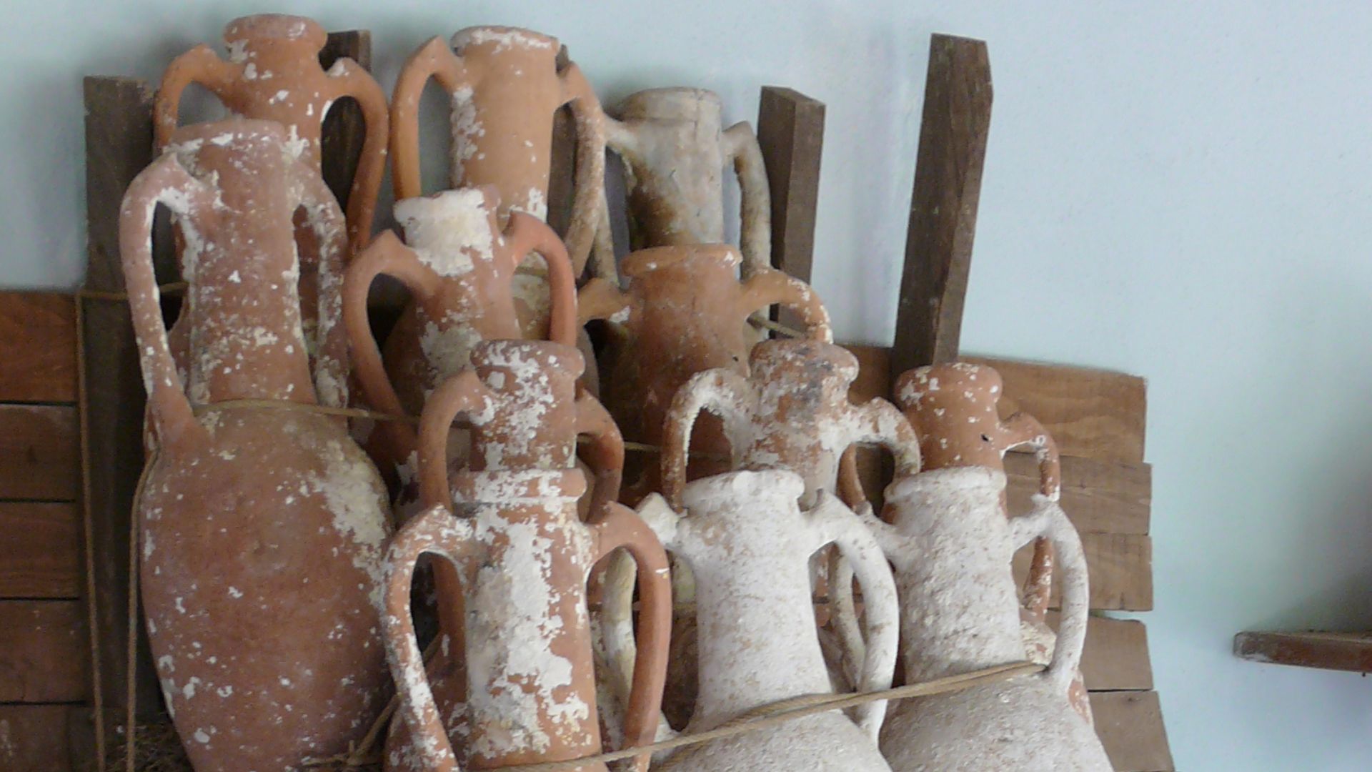 Amphorae stacking: reconstruction of how amphorae might have been stacked on a galley. (Now in Bodrum Castle, Turkey). A galley (from Greek γαλέα galea) is an ancient ship which is entirely propelled by human oarsmen.