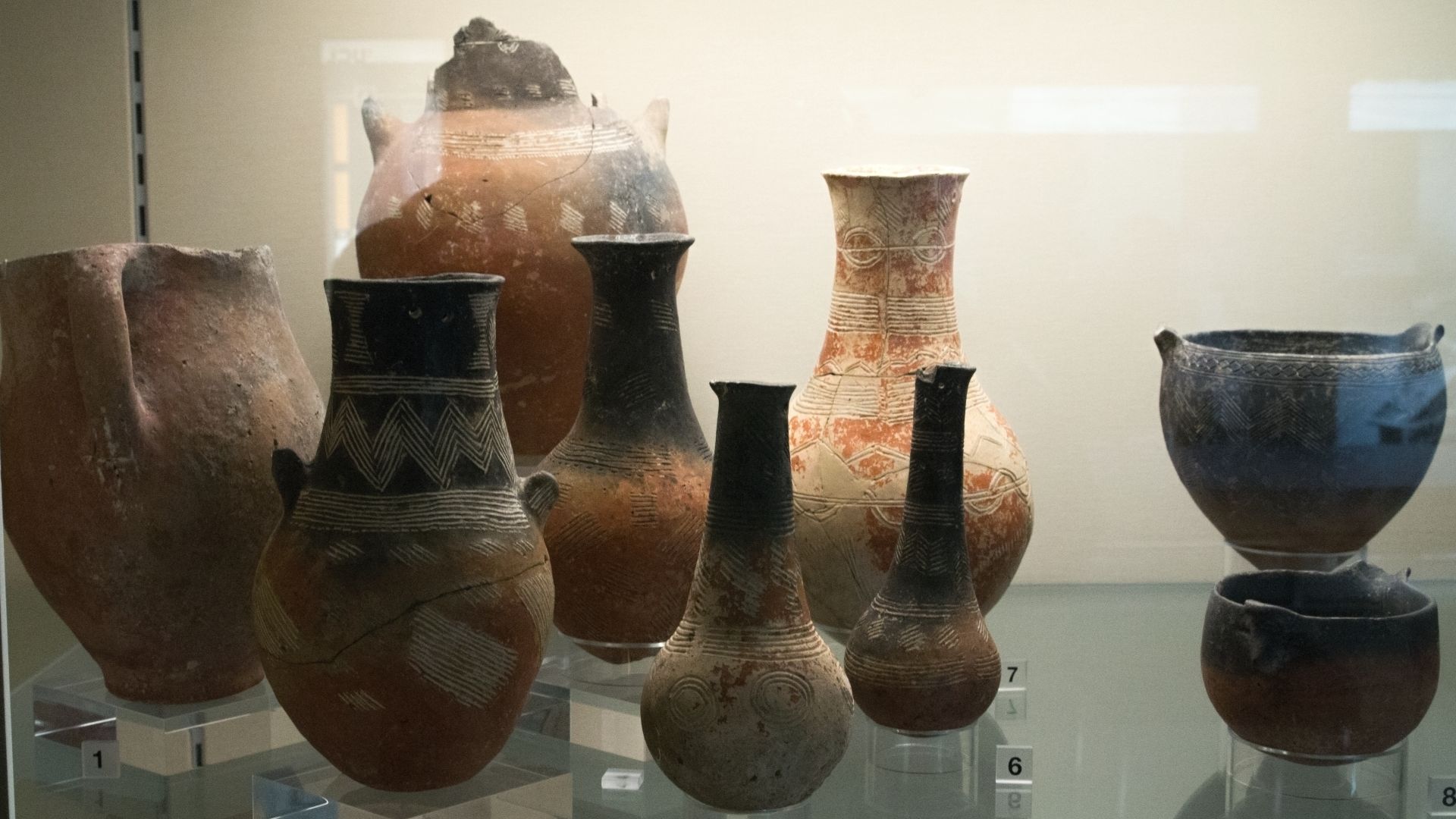Pottery of Early Cypriot I period, 2500-2075 BC. UCL (University College London), Institute of Archaeology Collections (The A.G. Leventis Gallery of Cypriot and Eastern Mediterranean Archaeology).