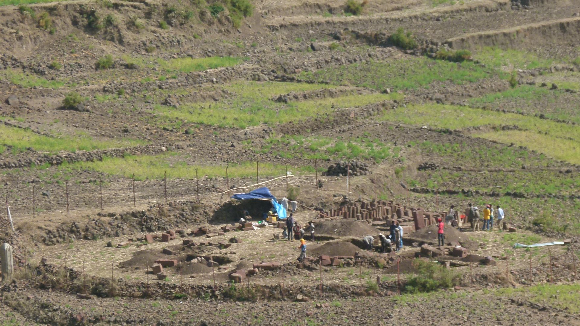 The stone building at Mifsas Bahri viewed toward the north