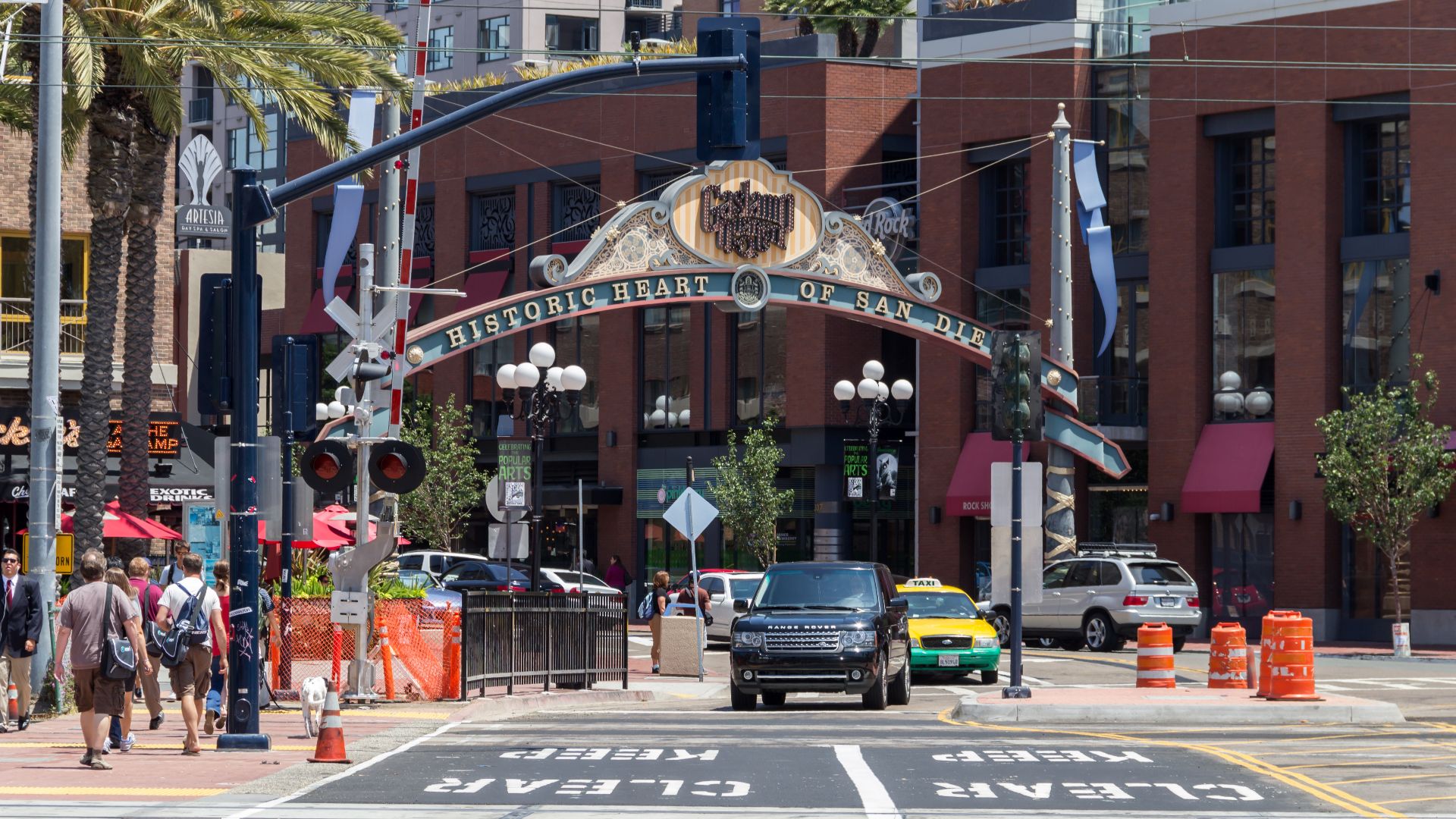Gas Lamp Quarter in San Diego, California, USA