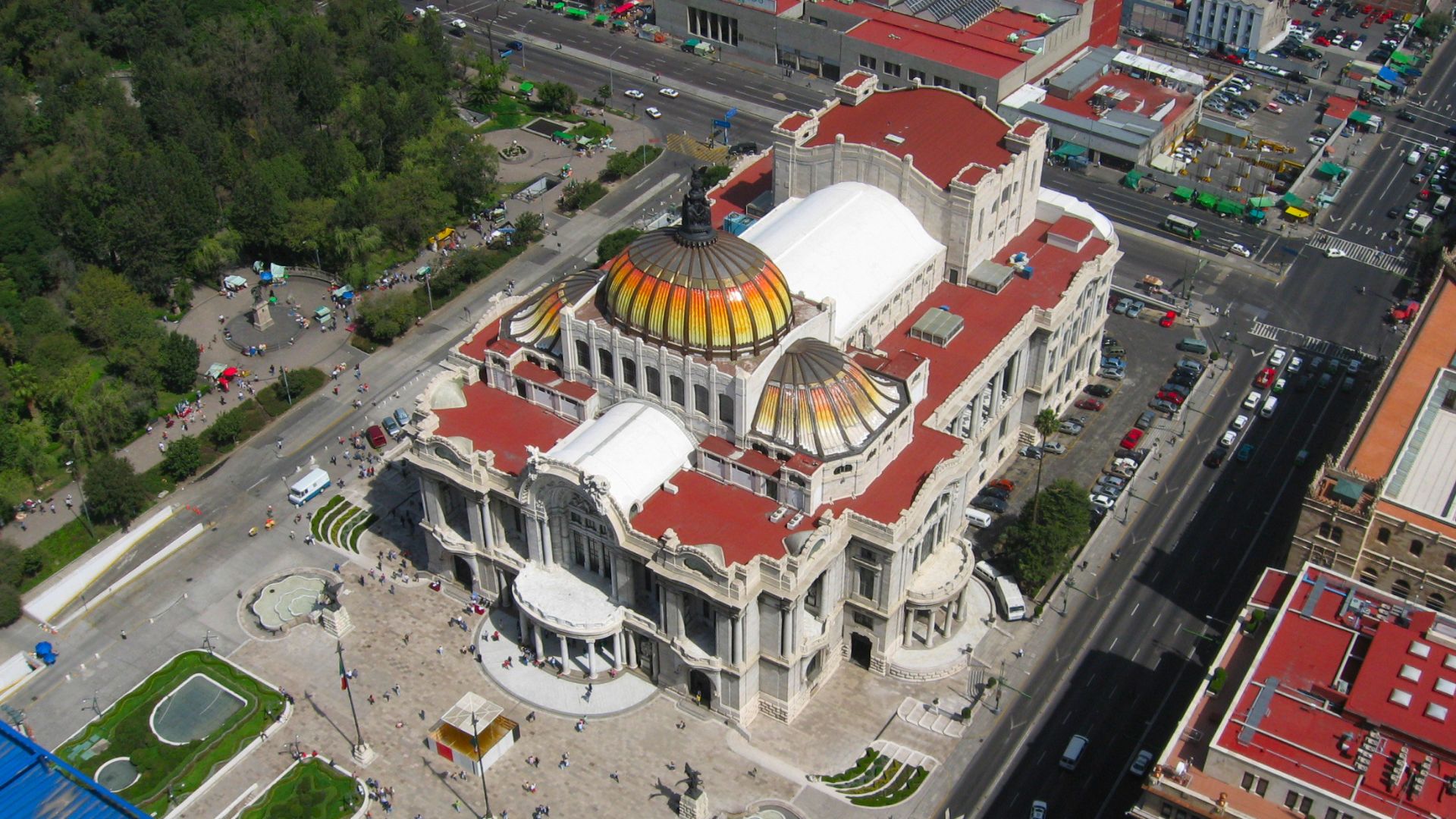 Mexico City - Palace of fine arts seen from top of Torre Latinoamericana