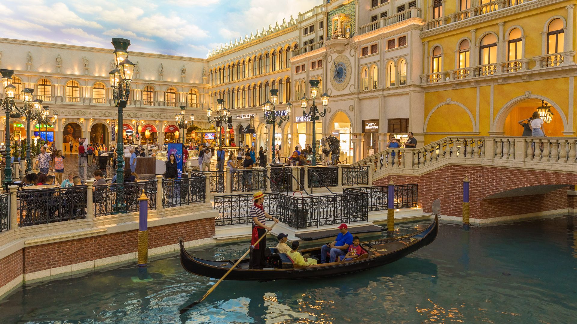Indoor replica of the Piazza San Marco at the shopping mall of the Venetian Resort Hotel Casino in Las Vegas, Nevada, United States