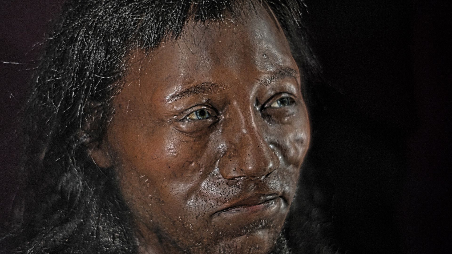 Cheddar Man, National History Museum, London
7Artisans manual lens 35mm F1.2 wide open, ambient light. Natural History Museum, London. This charming reconstruction is based on hard DNA evidence (dark hair, brown skin, blue eyes). Cheddar Man represents th