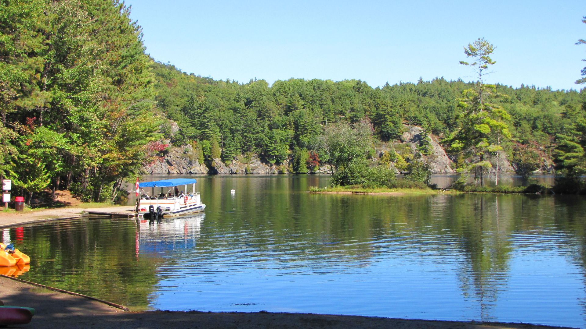 Lagoon and ferry, Bon Echo Provincial Park, Ontario
