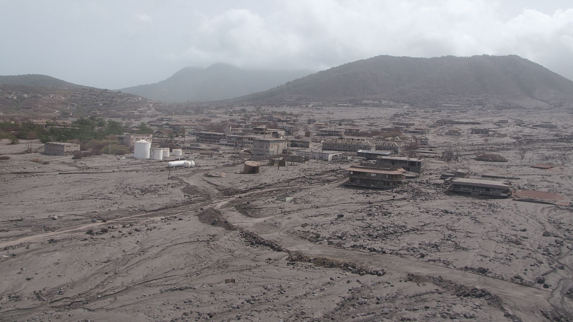 Plymouth, Montserrat is the only ghost town that is the capital of a modern political territory