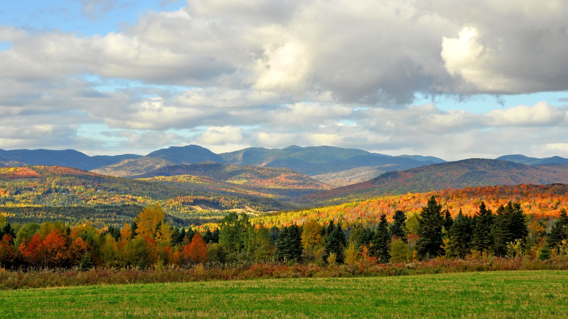 Landscape sotuth of Baie-Saint-Paul, Charlevoix, Quebec, Canada