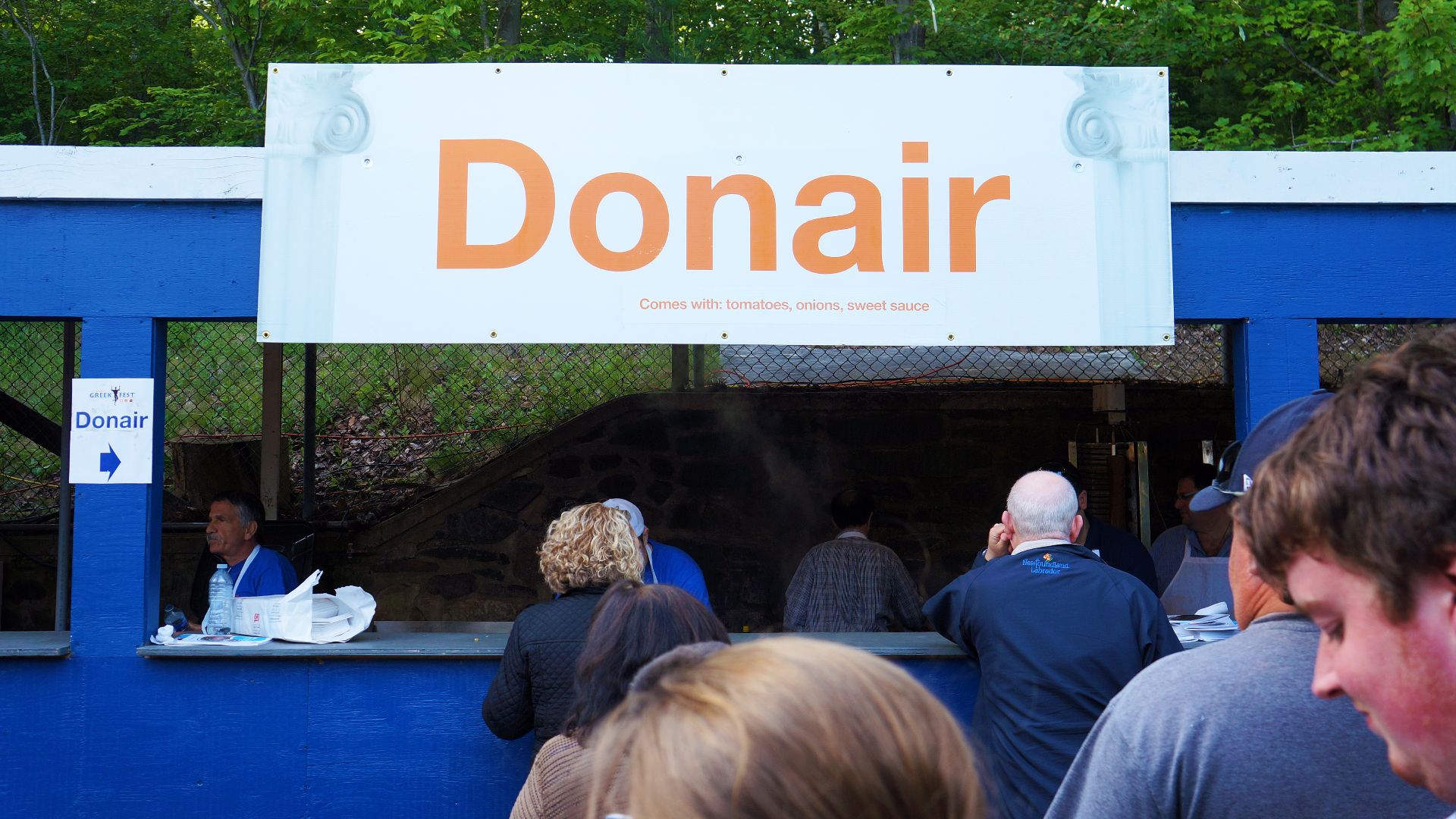 I had my first donair. Invented in Halifax (so they say), it differs from a gyro in that the sauce is a milder and sweeter, and the meat is beef.
Greek Fest 
Halifax

Nova Scotia - Week 5