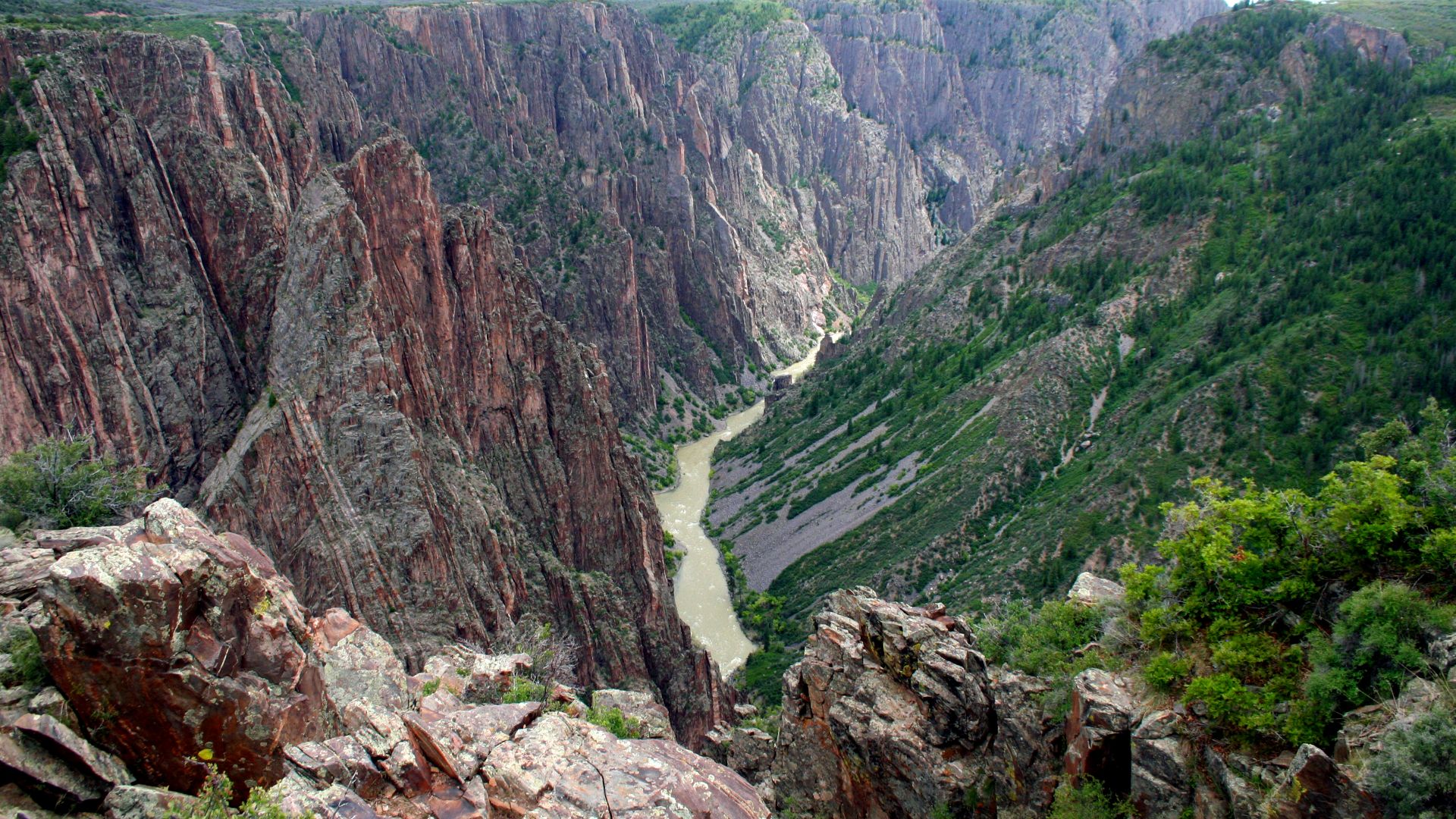 The Gunnison River running through the Black Canyon of the Gunnison.