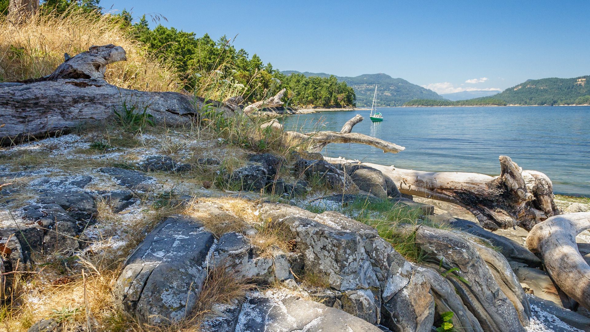 Portland Island is a popular recreational boating and camping destination, located in British Columbia's southern Gulf Islands.