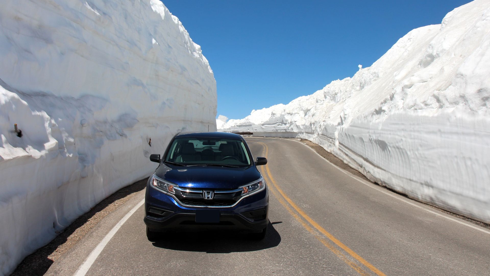 The Beartooth Highway after the snow is plowed in the spring.