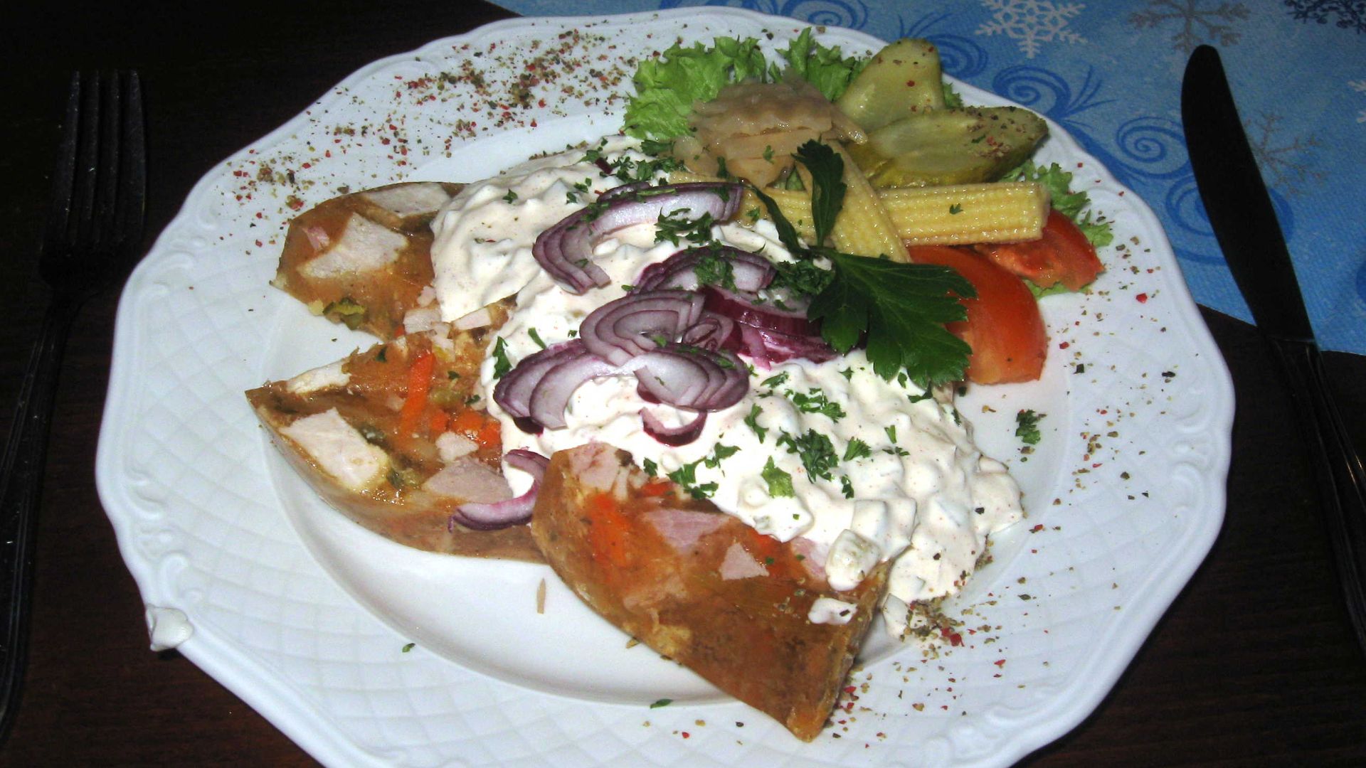 lecker Sülze mit Remouladensoße - Dresden-Lockwitz - Gaststätte in der Nähe vom Frosch - wärmstens zu empfehlen !
