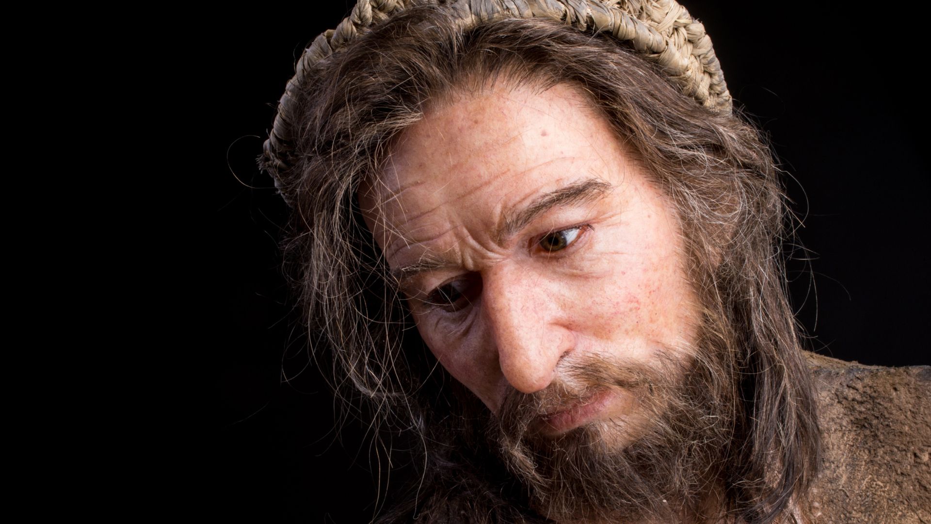 Ricostruzione di Homo sapiens dell'età dei metalli.