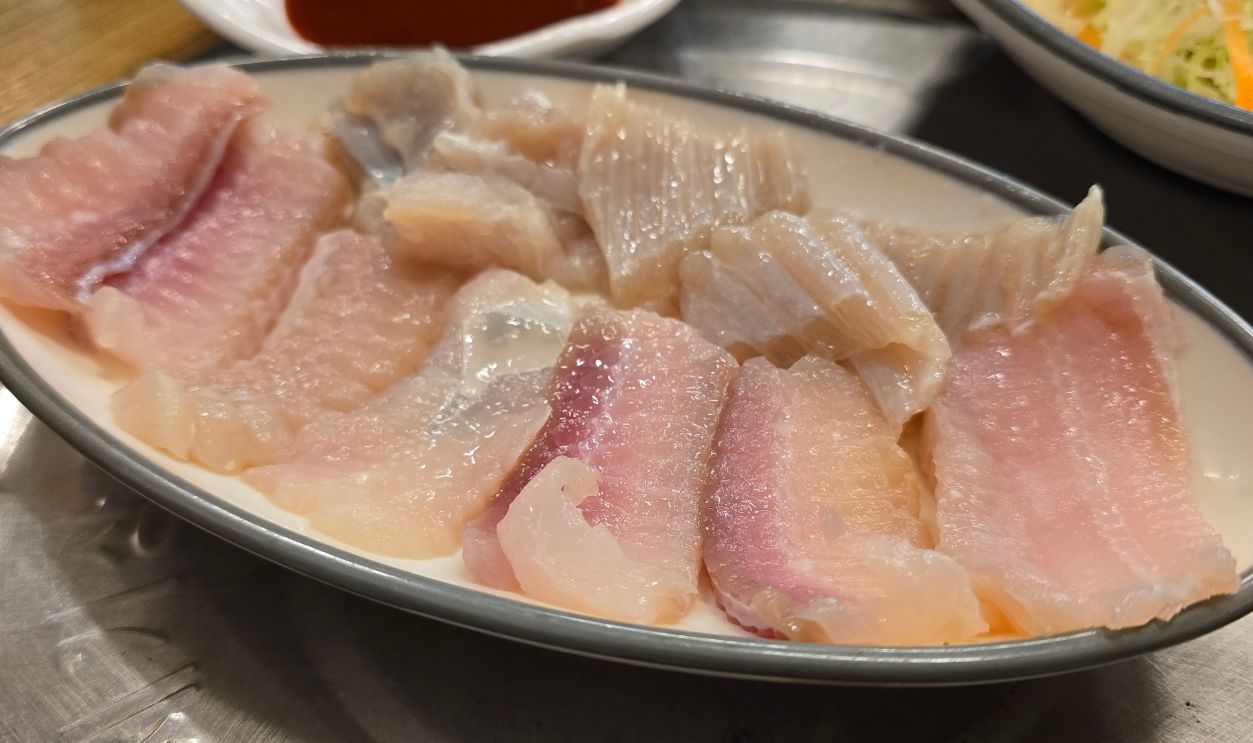 One of the Korean dishes is fermented paten.