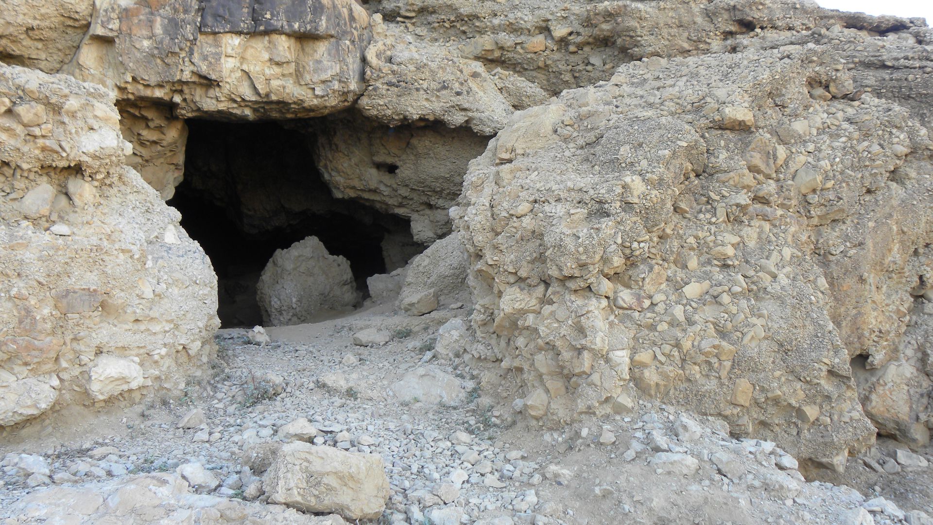 The entrance to Cave 11 found near Qumran where some of the Dead Sea Scrolls were discovered