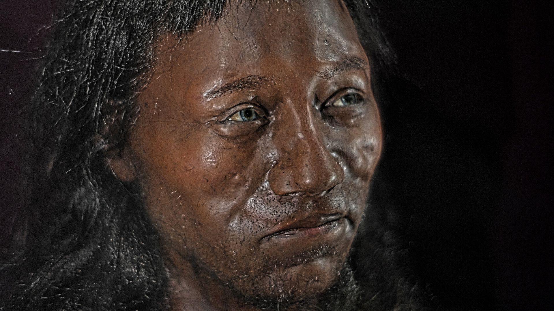 Cheddar Man, National History Museum, London
7Artisans manual lens 35mm F1.2 wide open, ambient light. Natural History Museum, London. This charming reconstruction is based on hard DNA evidence (dark hair, brown skin, blue eyes). Cheddar Man represents th