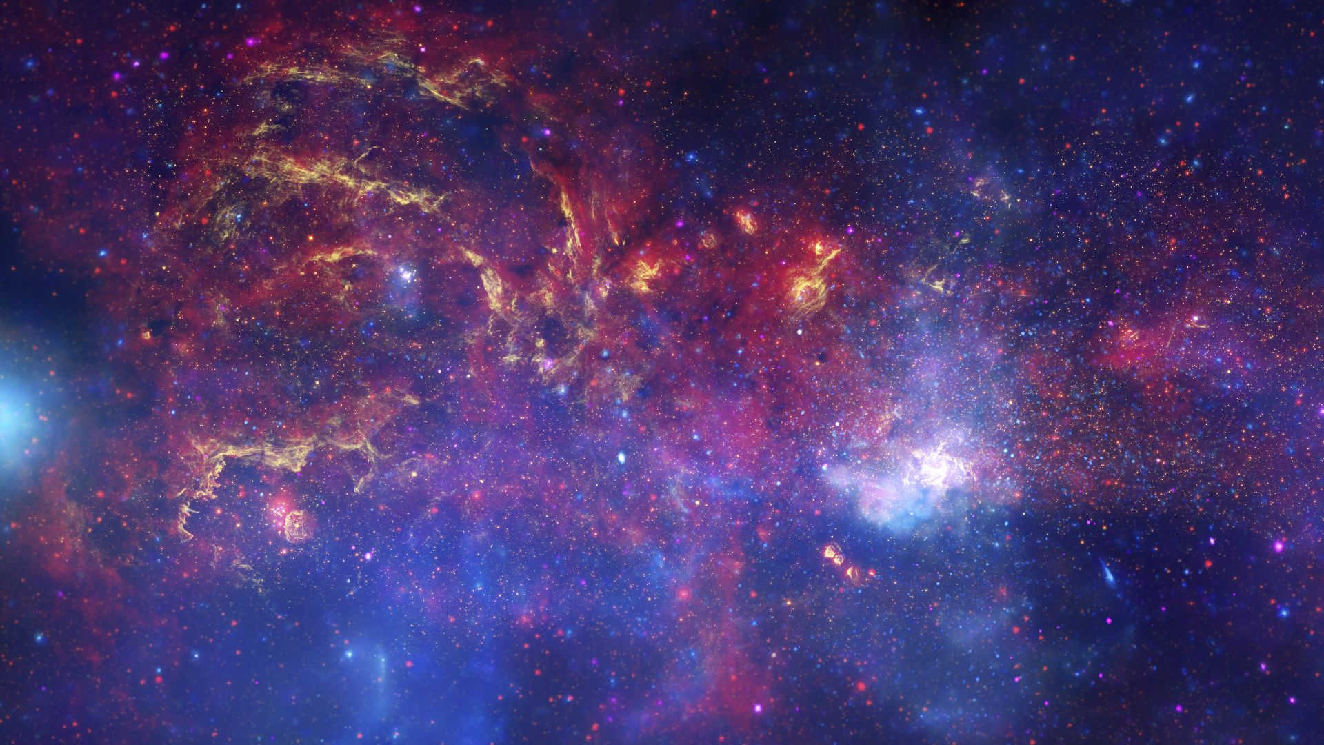 In celebration of the International Year of Astronomy 2009, NASA's Great Observatories -- the Hubble Space Telescope, the Spitzer Space Telescope, and the Chandra X-ray Observatory -- have produced a matched trio of images of the central region of our Mil