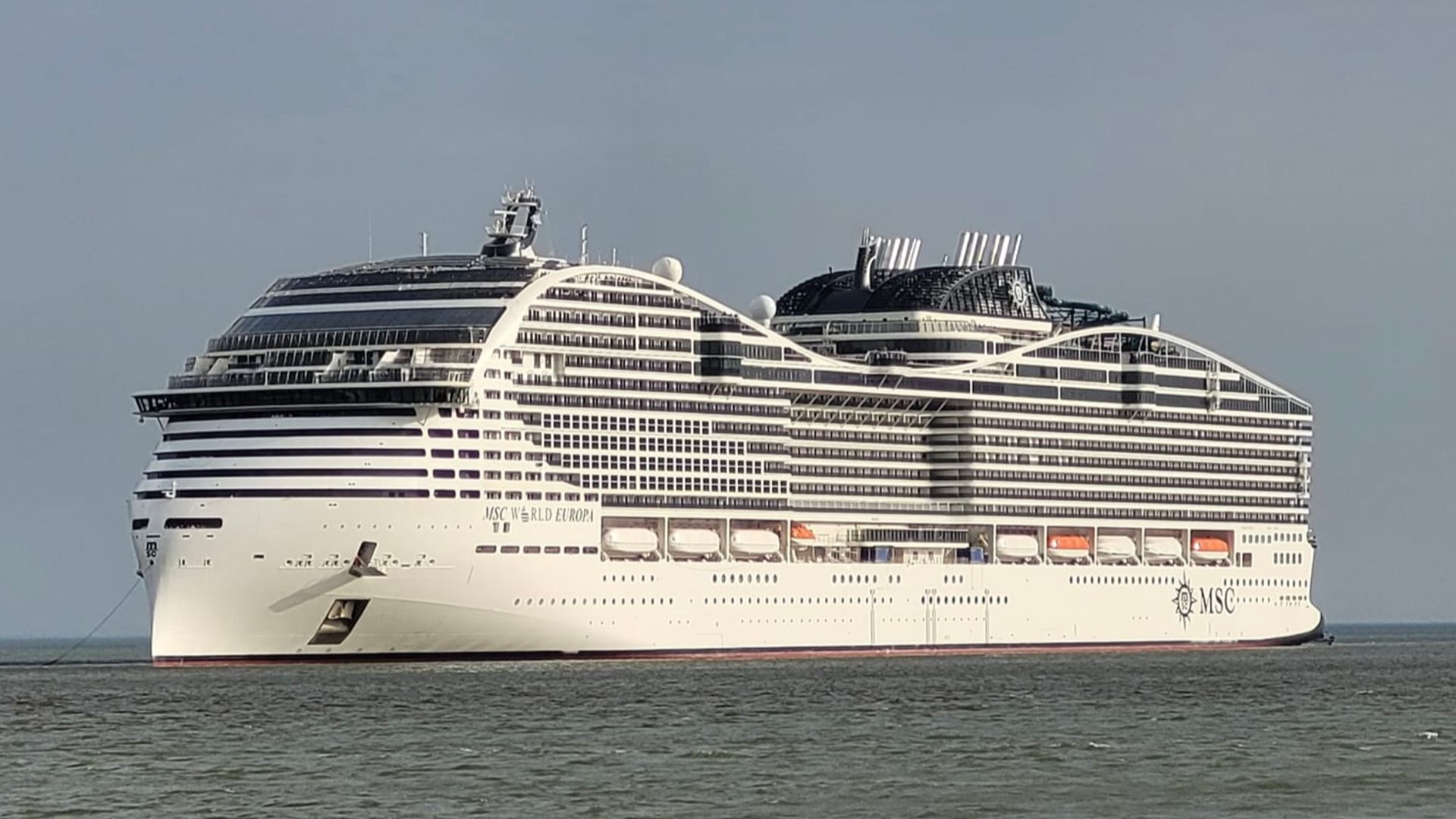 MSC World Europa in Saint-Nazaire, France in June 2022. Credit: Noël Ganuchaud.