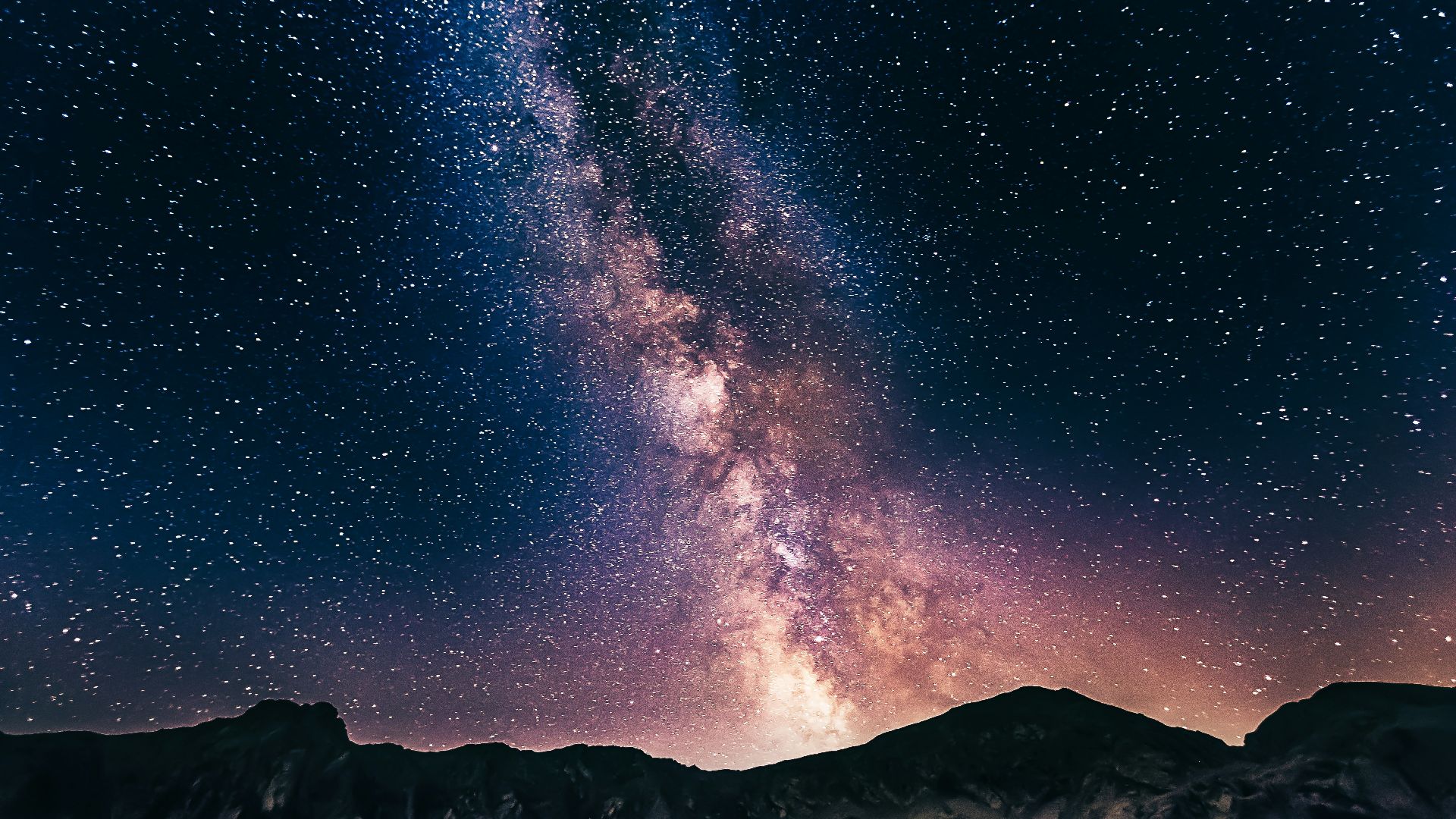 milky way on mountains