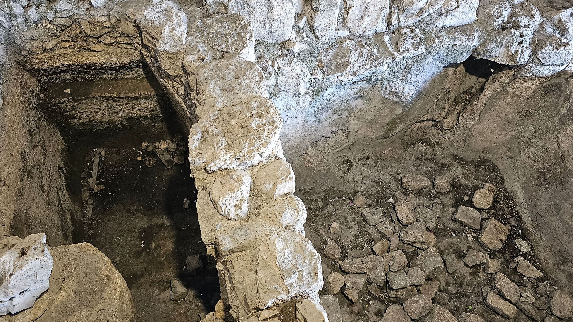 Ruins of the Large Stone Structure in the City of David, Jerusalem.