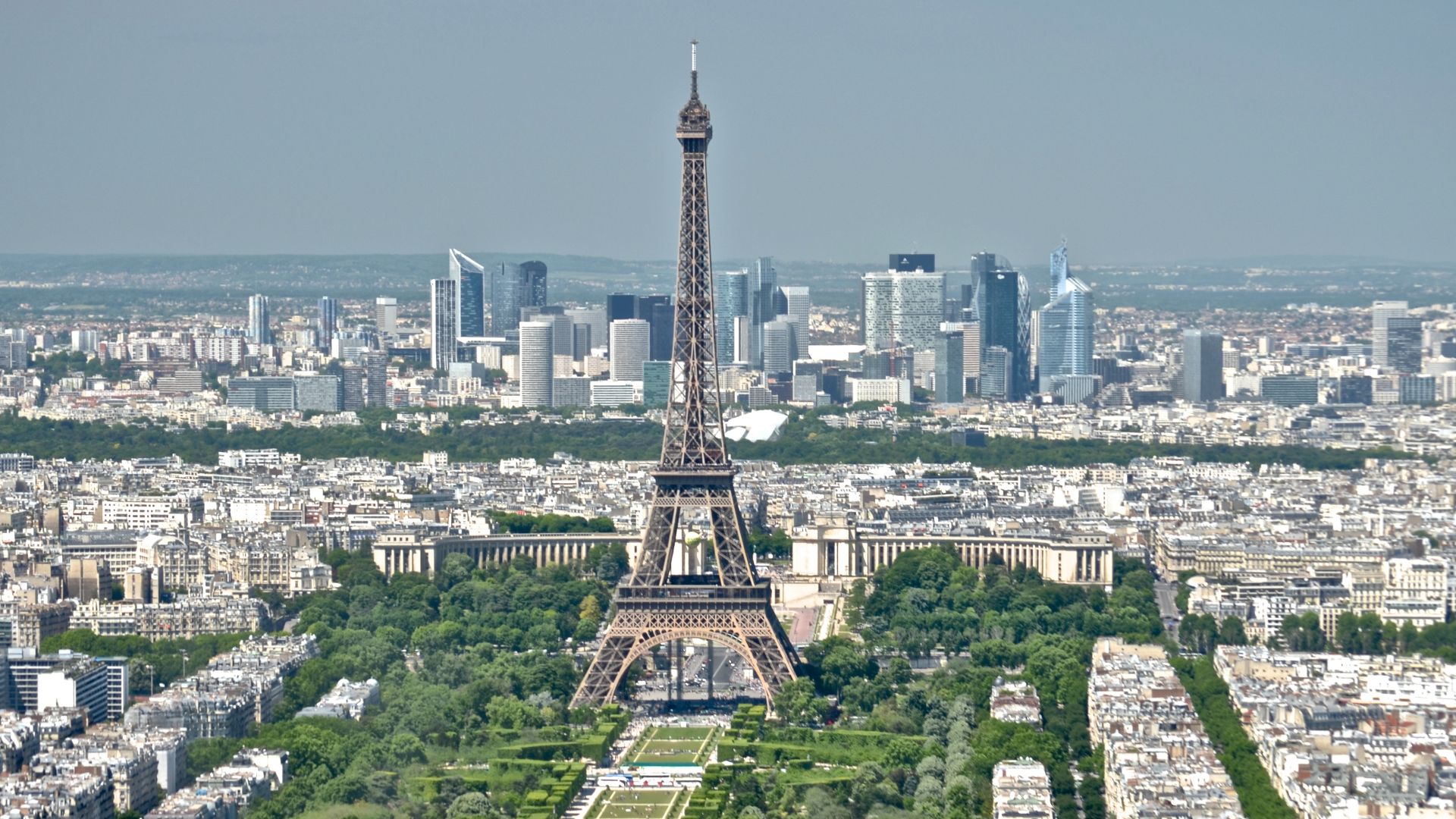Eiffel Tower from the Tour Montparnasse, Paris.