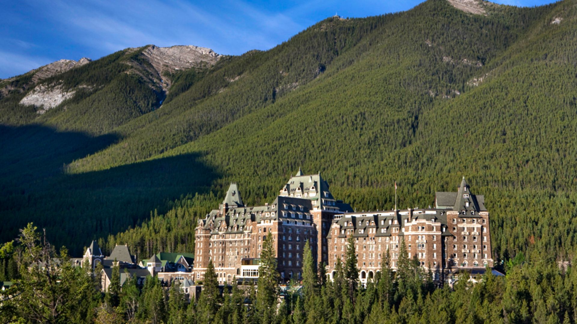 The Banff Springs Hotel is a large, Chateau-style hotel, built between 1911 and 1928. It is picturesquely situated at the foot of Sulphur Mountain in the town of Banff, within Banff National Park. The formal recognition consists of the building on its leg