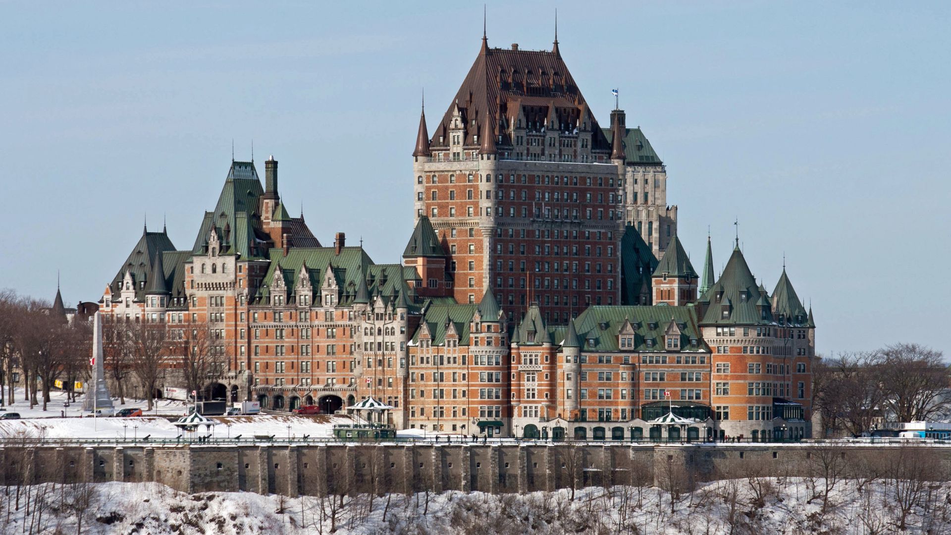 The Château Frontenac seen from the Terrasse of Lévis, Canada