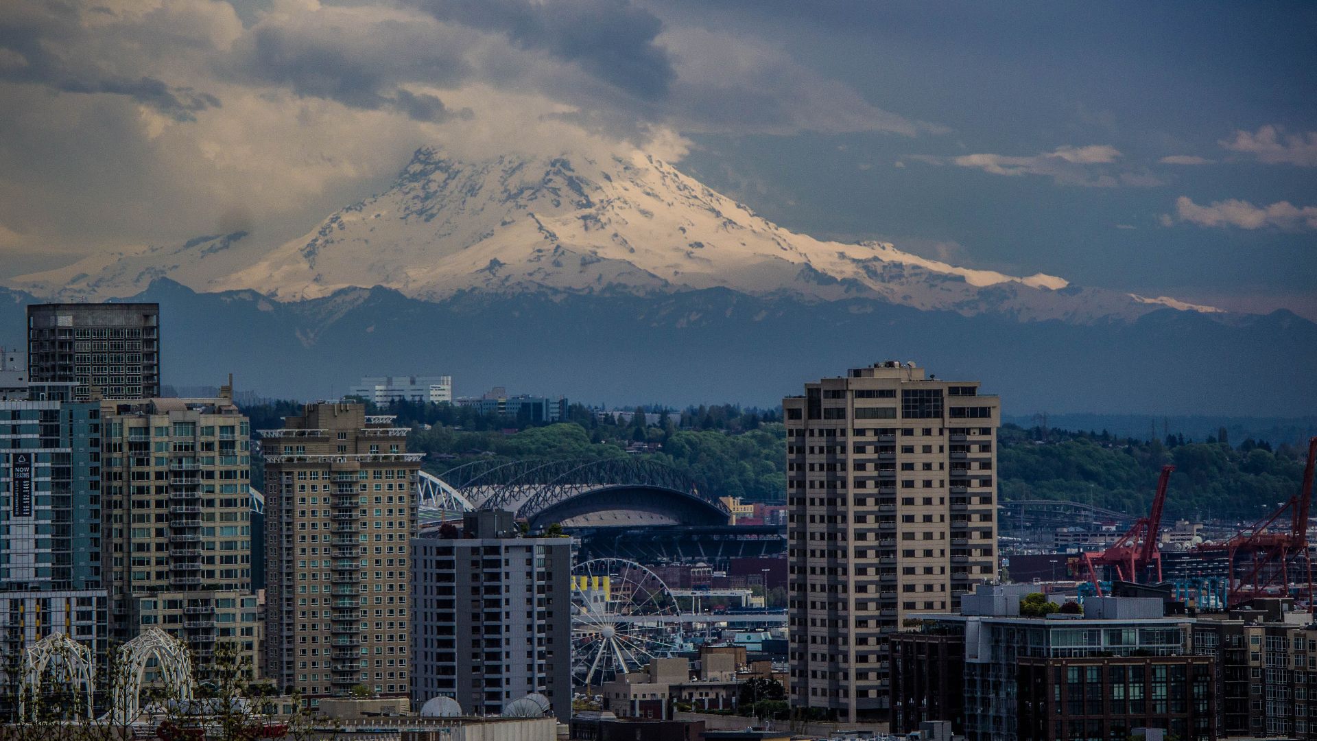 Mount Rainier and Seattle