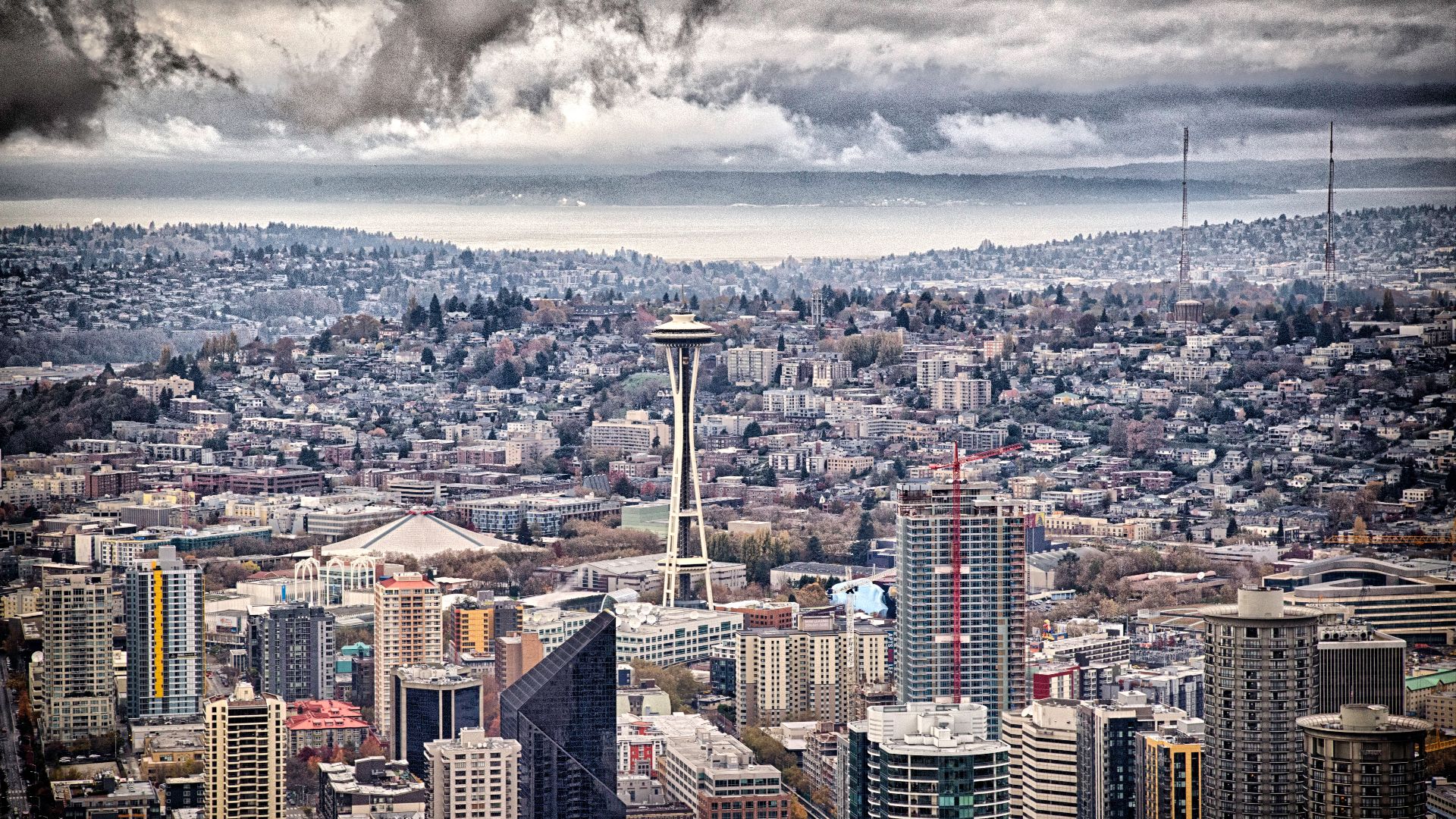 Seattle Nov 2014 Rainy Day Space Needle