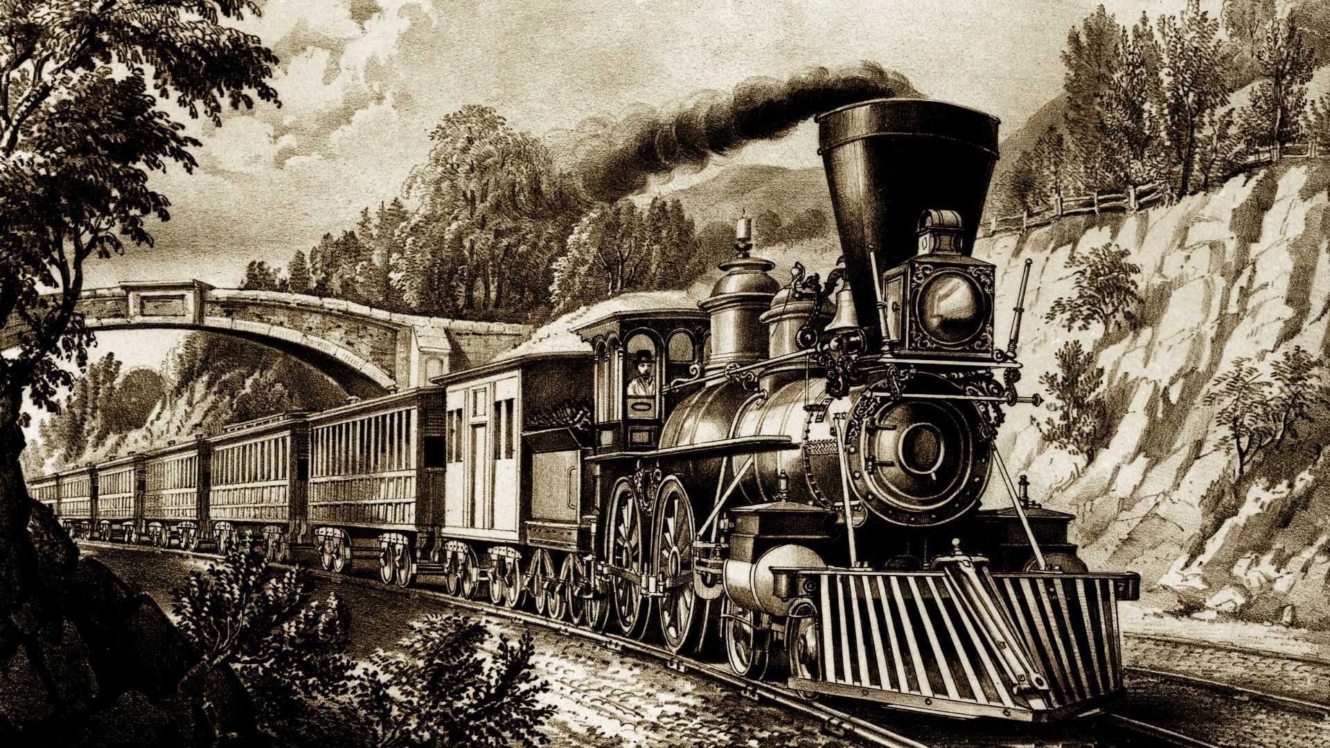 The Express Train by Currier & Ives
