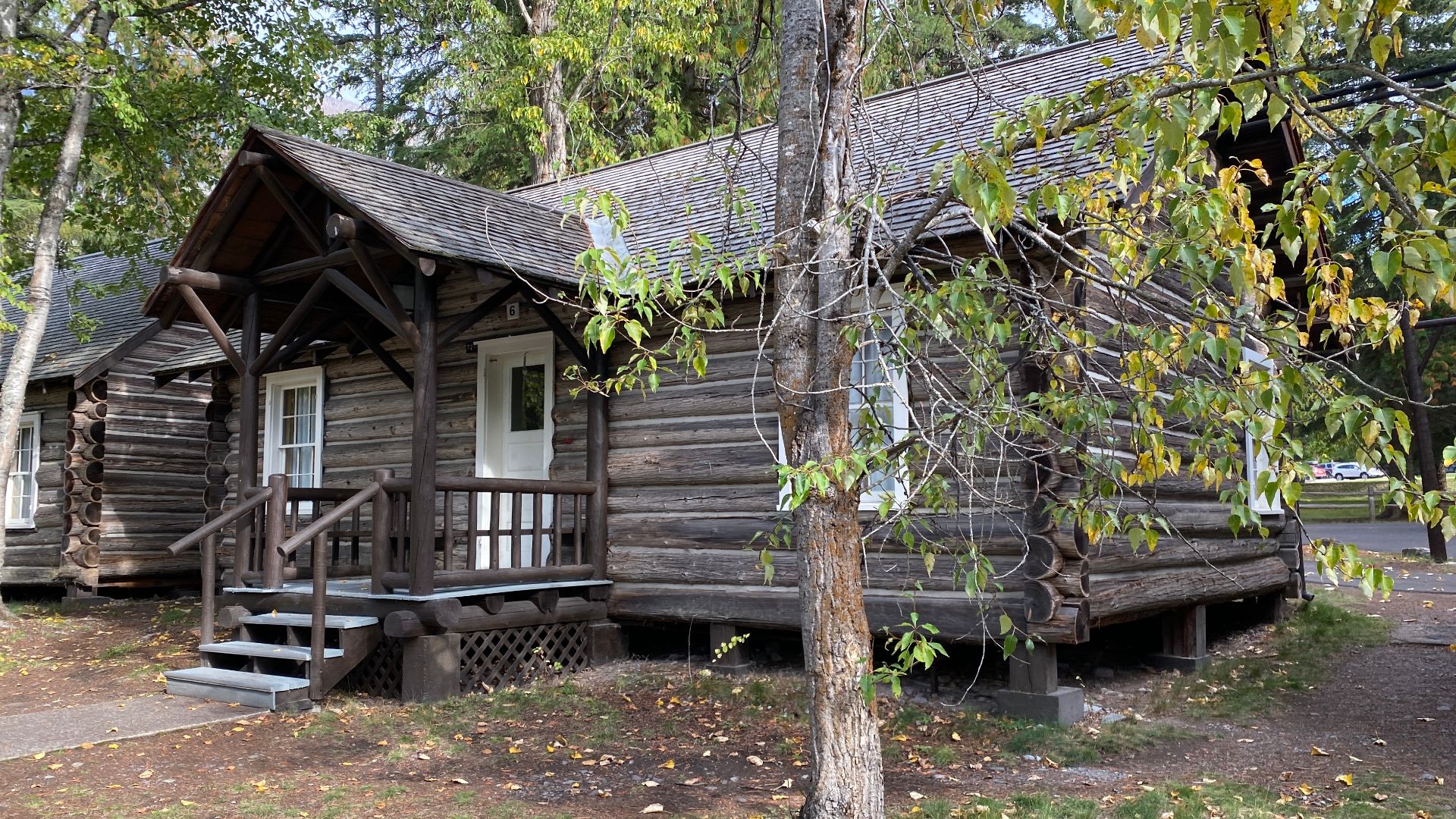 Built in 1907 and 1918, these cabins were constructed in the rustic log cabin style as part of the early development of the Lake McDonald Lodge area by John Lewis, whom bought the land from George Snyder in 1904. Eleven of the cabins date to the initial
