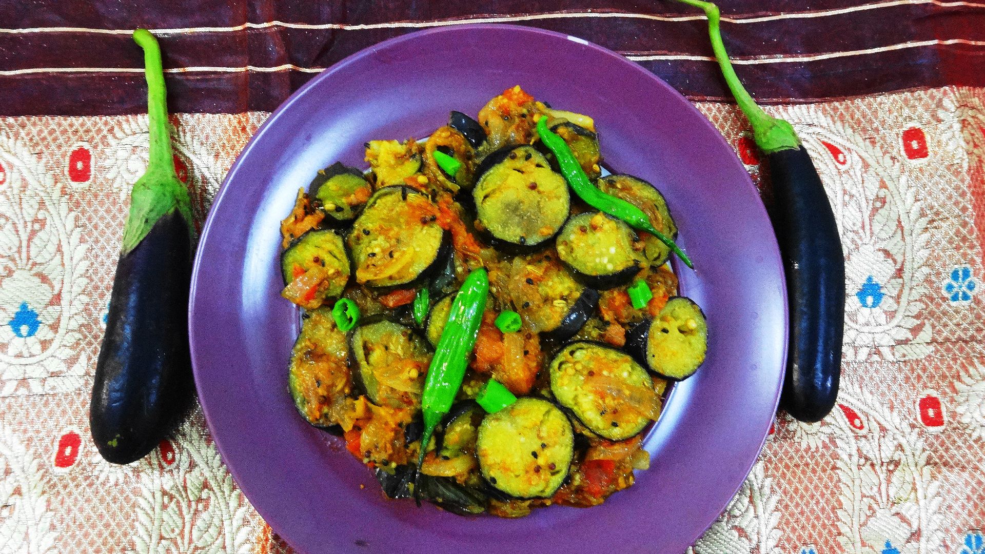 Stir Fried Aubergine, Stir Fried Egg plant, Stir Fried Brinjal,پٹیالہ بینگن