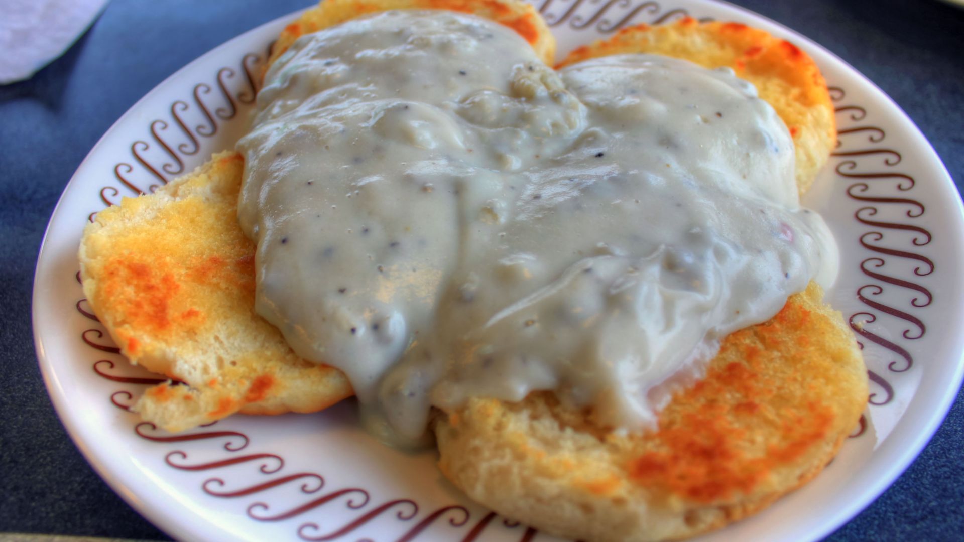 Pictures of Food: Biscuits (?) and Gravy for breakfast