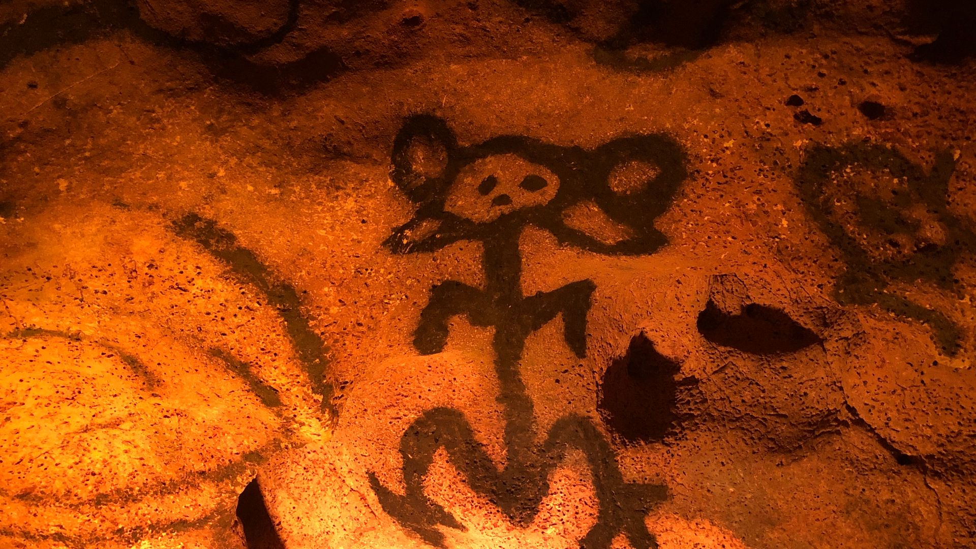 Taíno pictographs in Cuevas de las Maravillas, the Dominican Republic