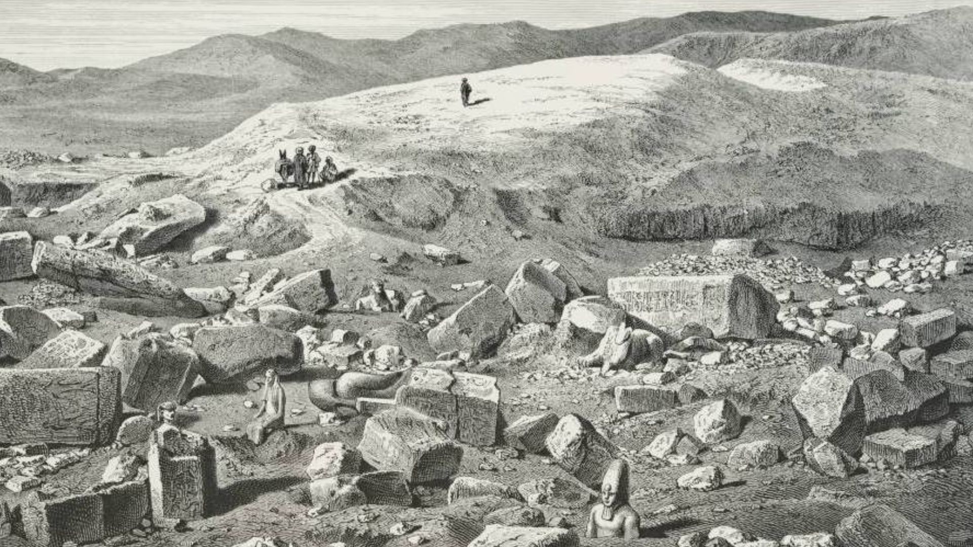 An expanse of rubble from ruined buildings of Tanis.