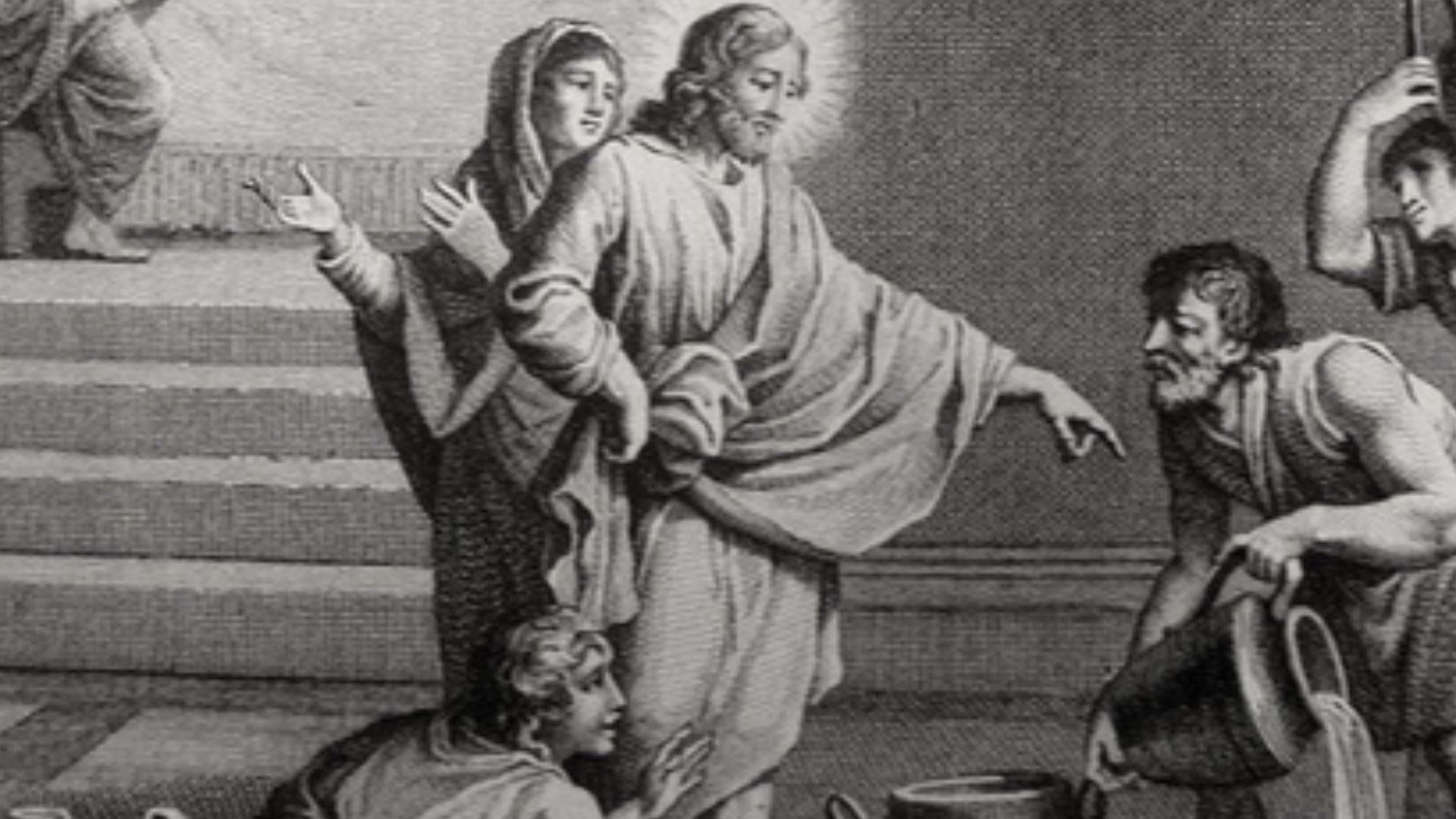 JOHN'S GOSPEL IN THE BOWYER BIBLE. Robert Bowyer (1758-1834) expanded his own copy of the Macklin Bible to 45 volumes after acquiring and inserting over 6200 different prints of Biblical events. The Bowyer Bible is now housed in Bolton Museums and Archive